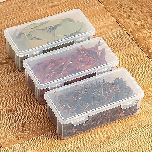 Miniatura 2 de Angoily Contenedor cuadrado de almacenamiento de alimentos, contenedor de plástico transparente hermético para alimentos, caja de pan tostada con