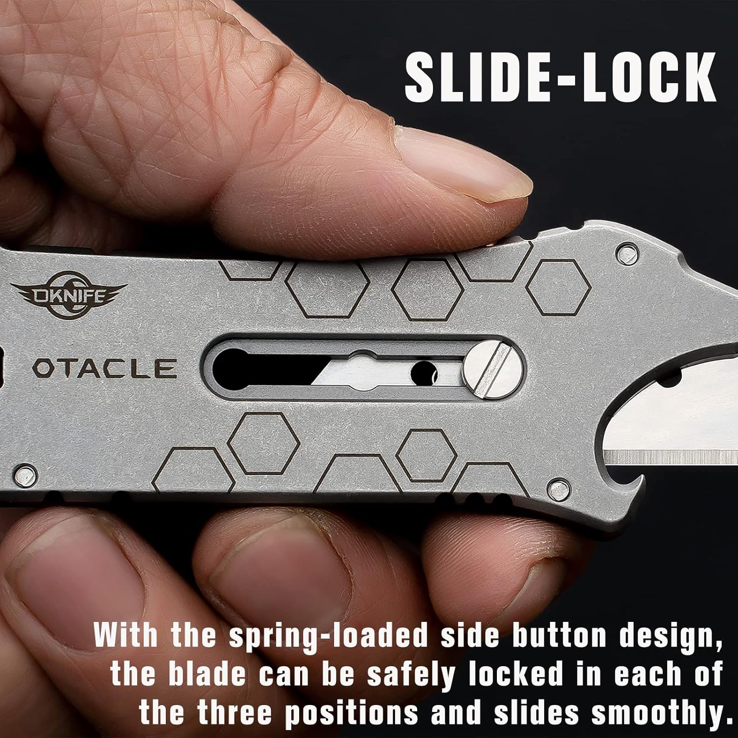 OKNIFE Otacle slide-lock mechanism