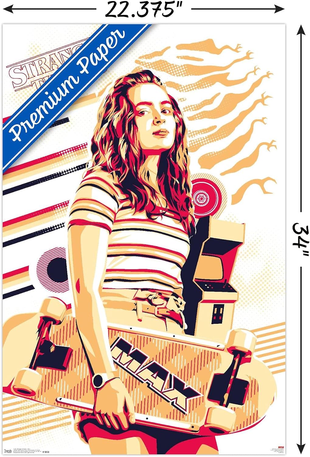 Trends International Netflix Stranger Things: Season 3 - Max Wall Poster, 22.375" x 34", Premium Unframed Version