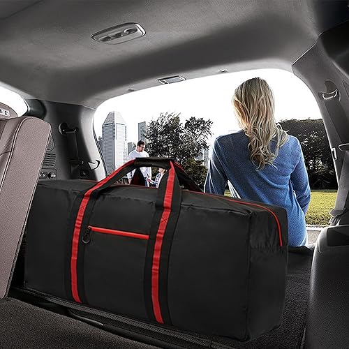 Miniatura 7 de Bolsas de lona para viajes, bolsa de viaje ligera para almacenamiento, bolsa de lona plegable impermeable para acampar durante la noche, hombres y