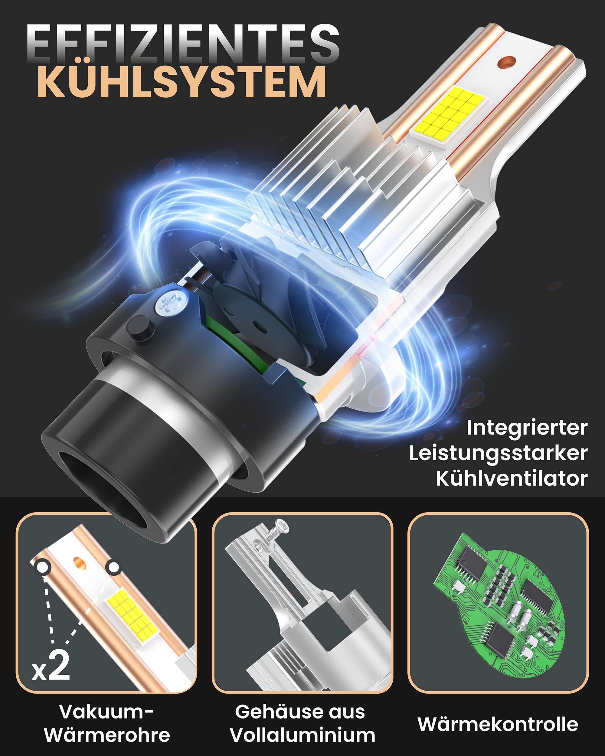 Lampada Stellar – Tecnologia rivoluzionaria, bianco diamante 6500K, +200% di luminosità, sostituzione del bruciatore allo xeno con garanzia di 2 anni, D2S, 1 paio
