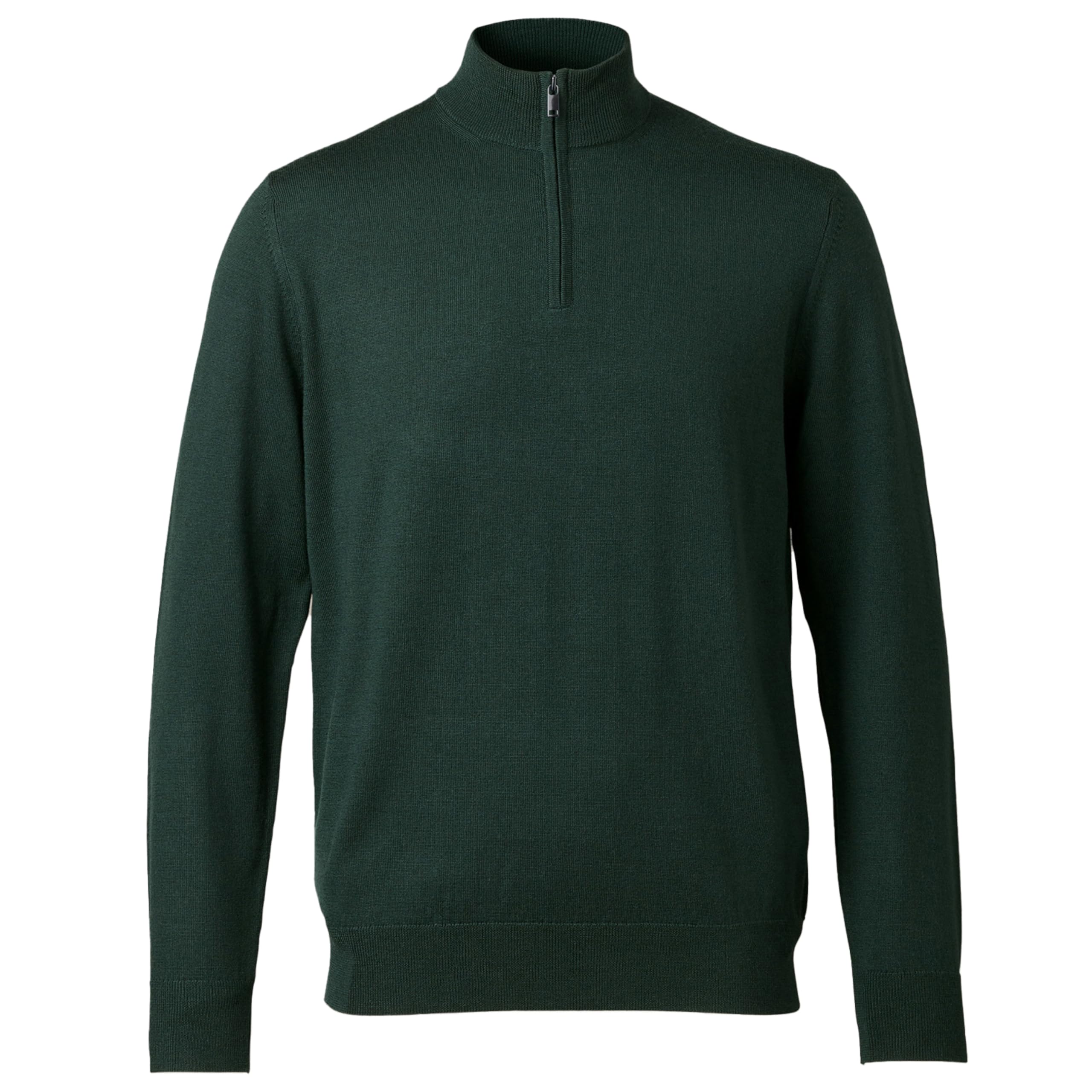 Charles Tyrwhitt Merino Zip Neck Jumper – Forest Green – Product Description