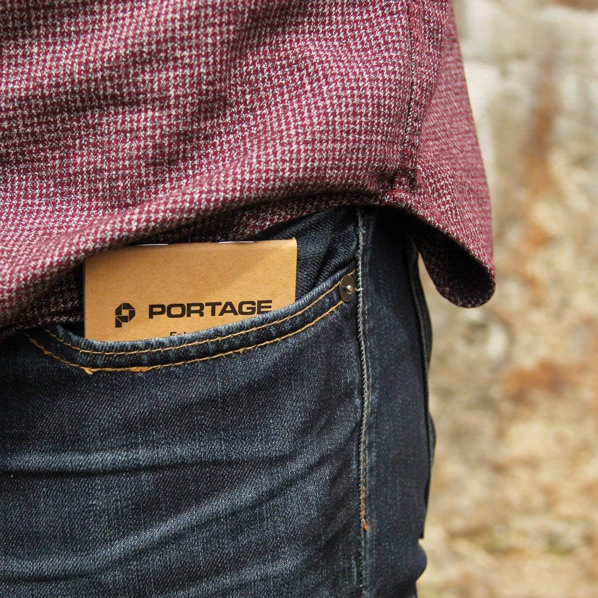 Portage Small Field Notebook - Kraft Notepad for Field Notes, Lined Paper, Top-Bound, Pocket Sized Portable Planner, Durable & Flexible, Lies Completely Flat – 2.8x4.6 In, 64 Pages, 3 Pack