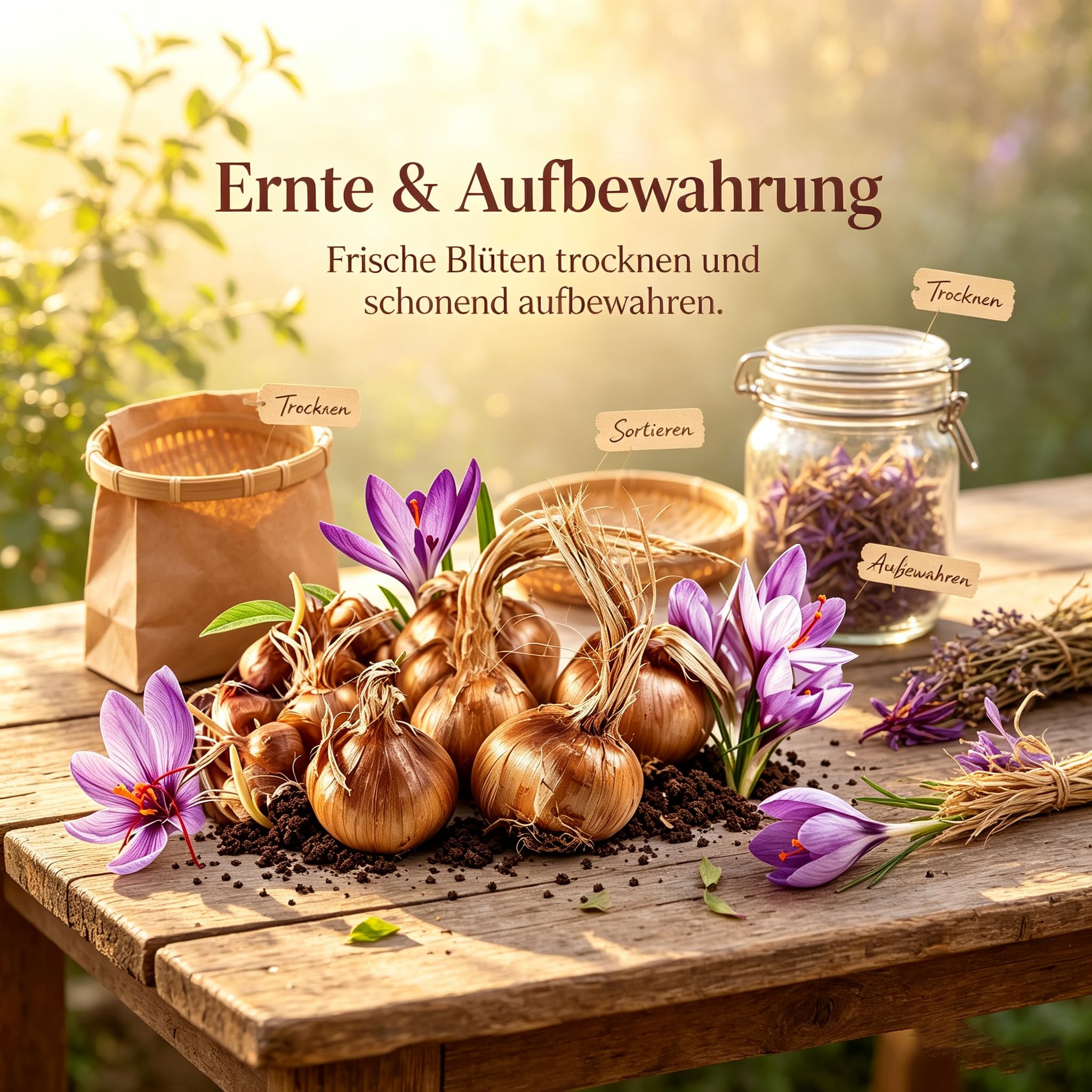 Krokusrhizom,GartenverschöNerung, Geeignet FüR AnfäNger-Top Kollektion-Premium Geschenke -Fachgerecht Gepflanzt-15Zwiebel