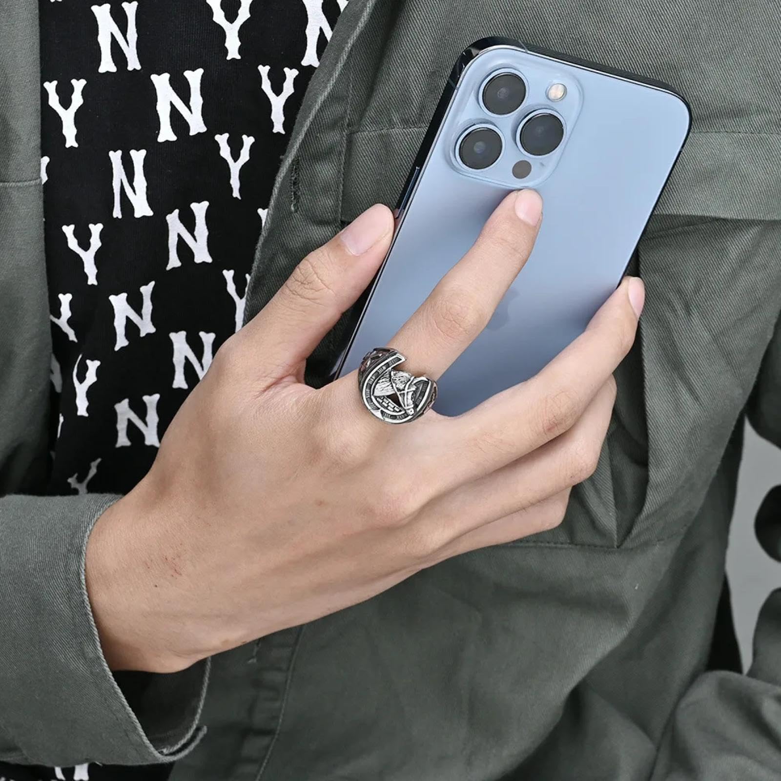 Ring Ringe Damen Bijouterie Herren Schmuckversorgung Retro-Ring Mit Pferdekopf Im Europäischen Und Amerikanischen Stil, Hufeisenring, Personalisierter Pferderennen-Hobbyschmuck