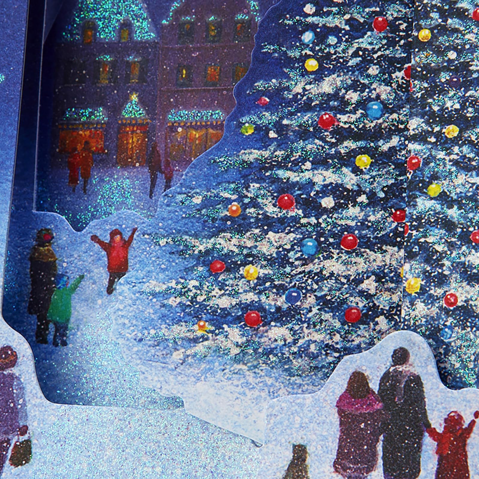 Amazon.co.jp: サンリオ クリスマスカード メロディ-カード 雪降る夜空