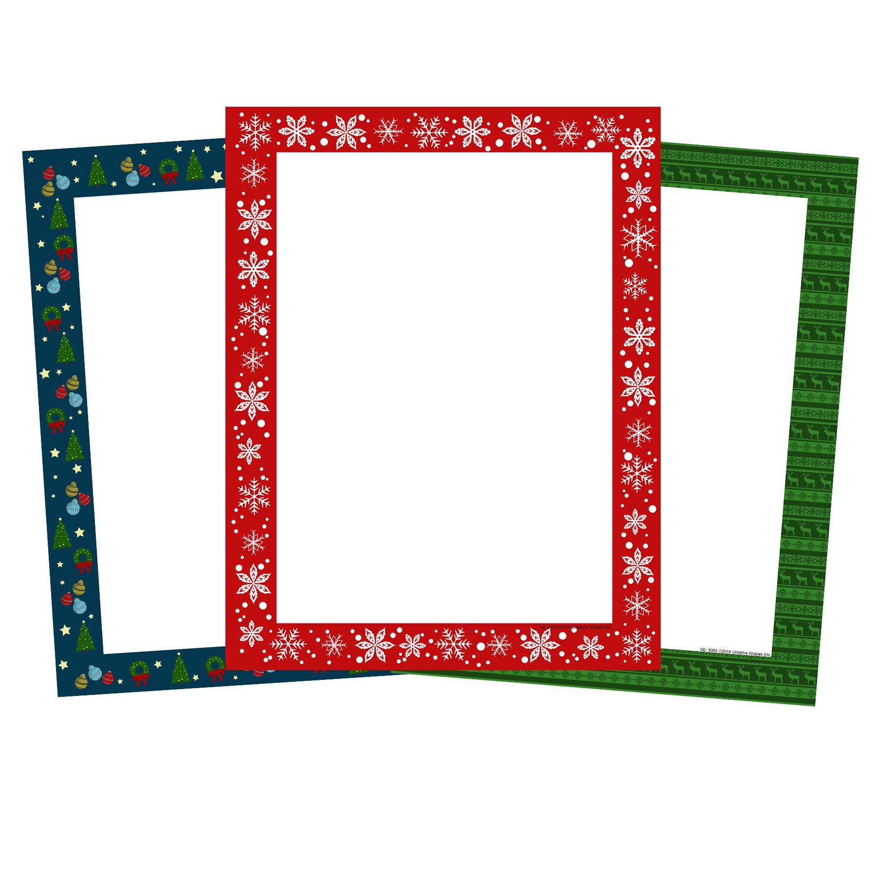 Holly Daze Designer Paper Set- 50 Sheet Pkg.Great for Flyers, Writing Christmas Letters, Invitations, Flyers or Office Notes, Wedding Invitations &