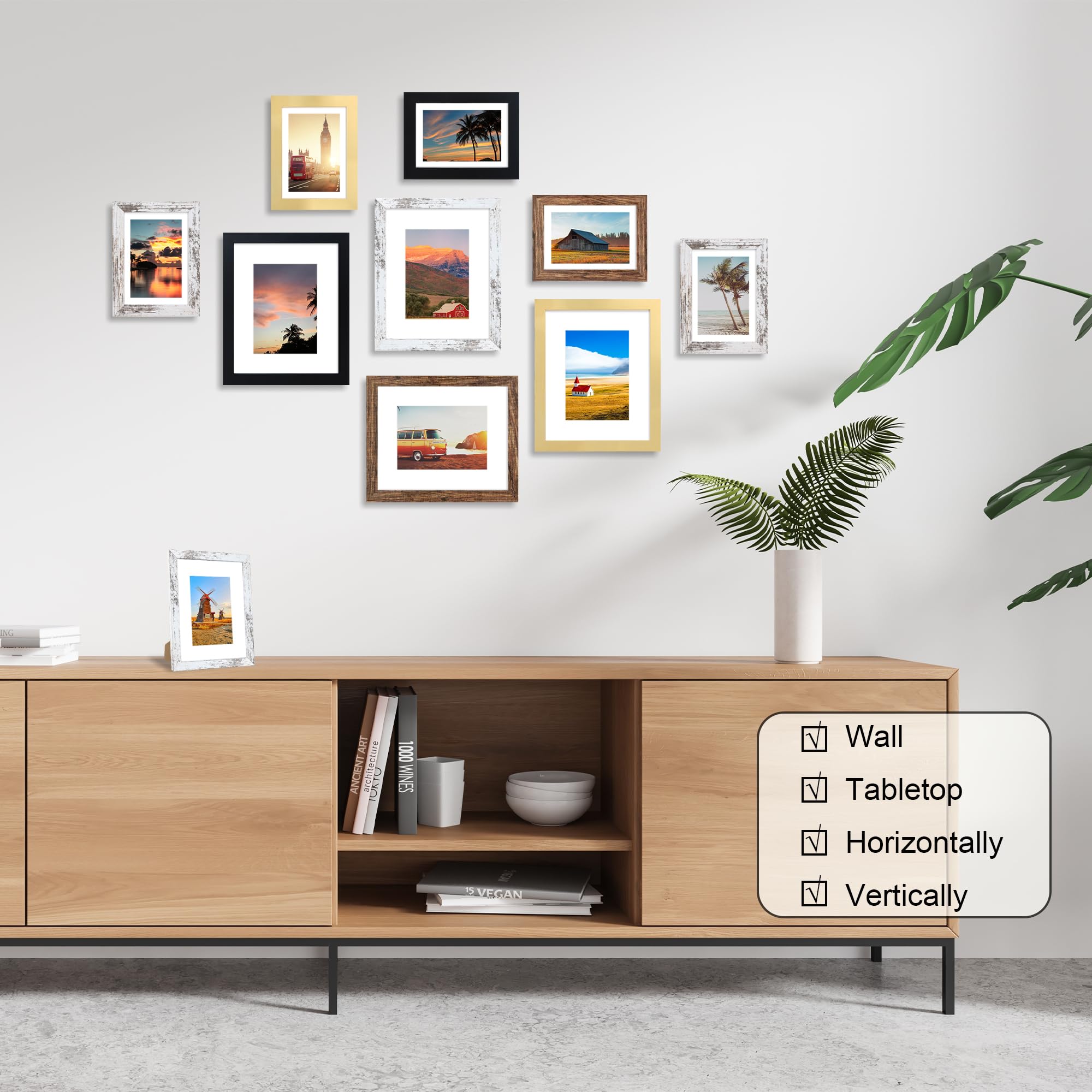 Amazon.com - ccdcc 4x6 Picture Frame Set of 2, 4 x 6 Wood Photo