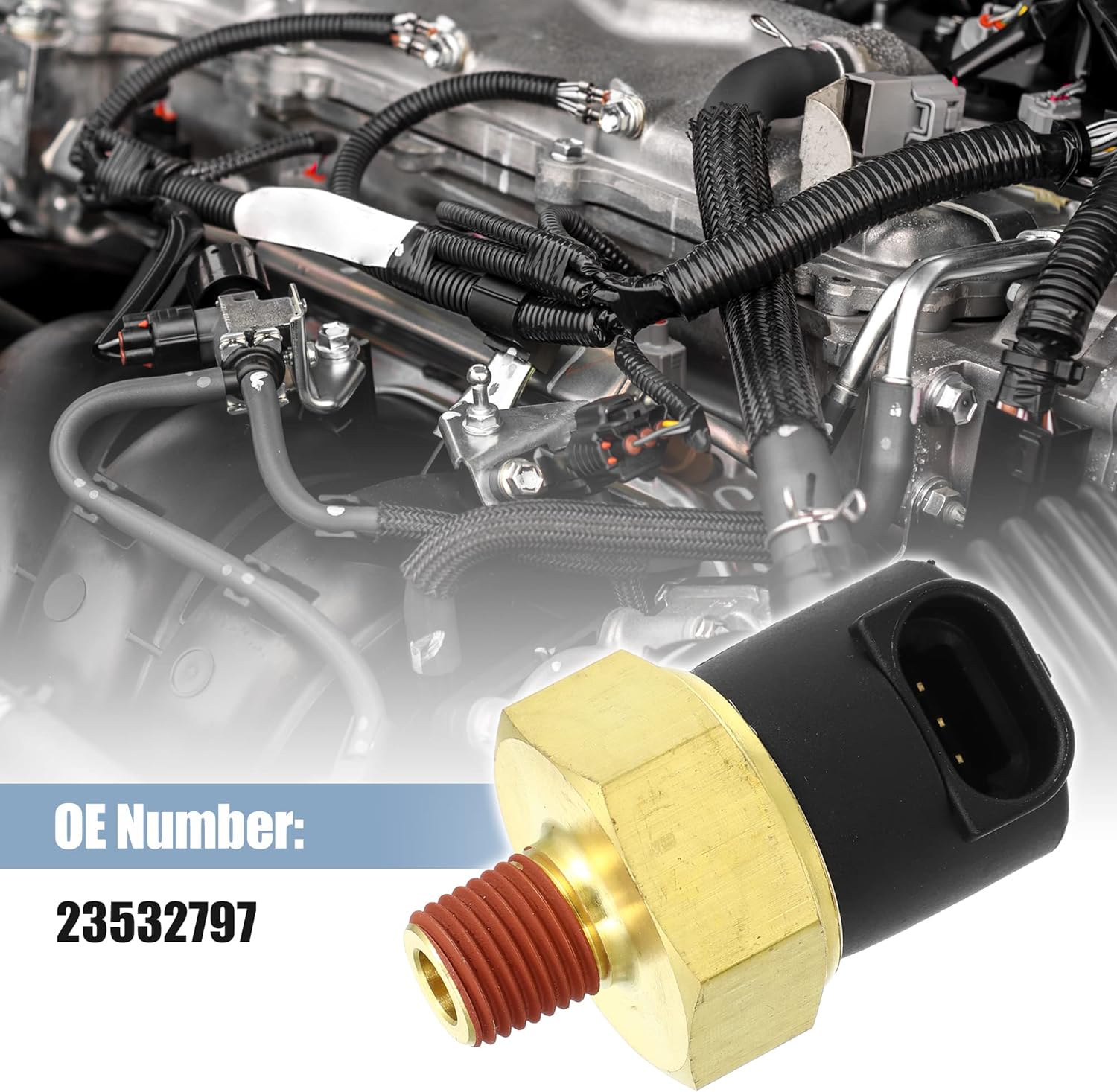 X AUTOHAUX Car Oil Pressure Switch Sensor Replacement for Volvo Detroit Diesel Series 50 60 23532797