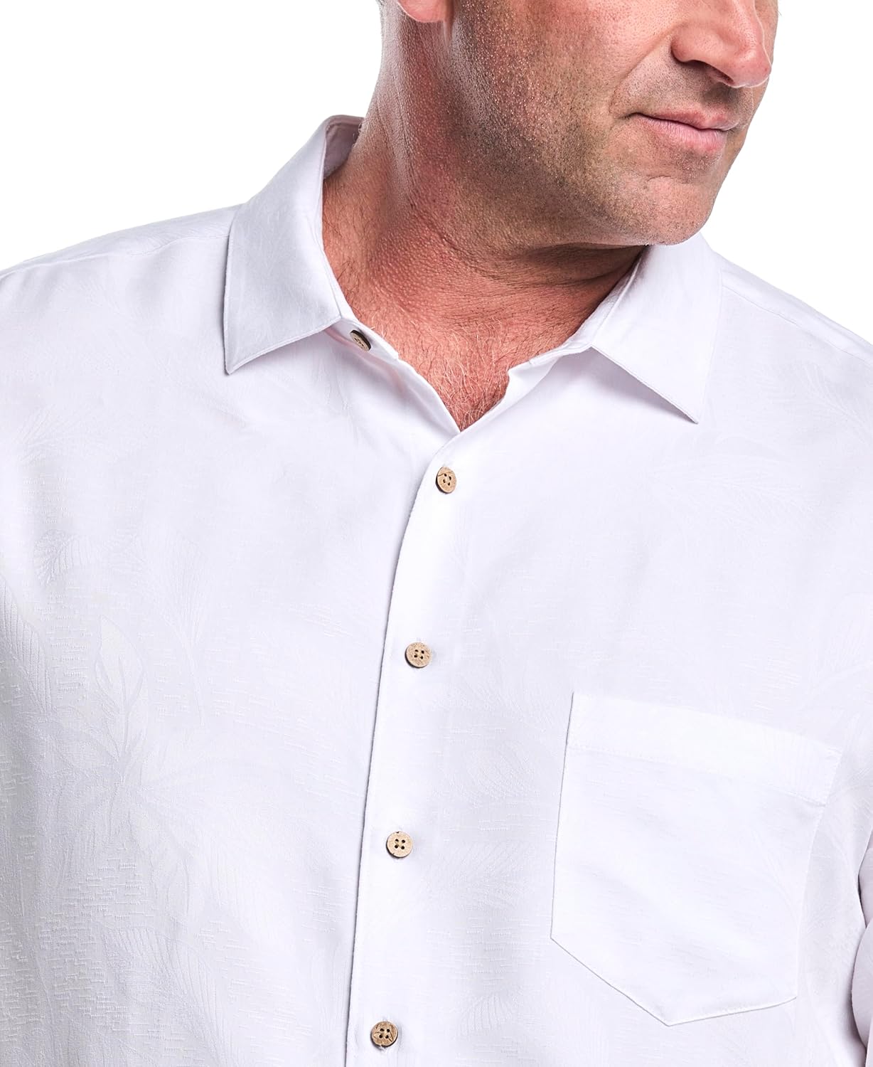 Cubavera Men's Short-Sleeve Button-Down Floral One Pocket Shirt