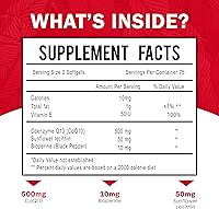 Vista 2 de Dr. JOEL'S MOM Nutrix CoQ10 500mg – Cellular Energy Production Support – Best Absorption with Bioperine – 150 Softgels – Made in USA