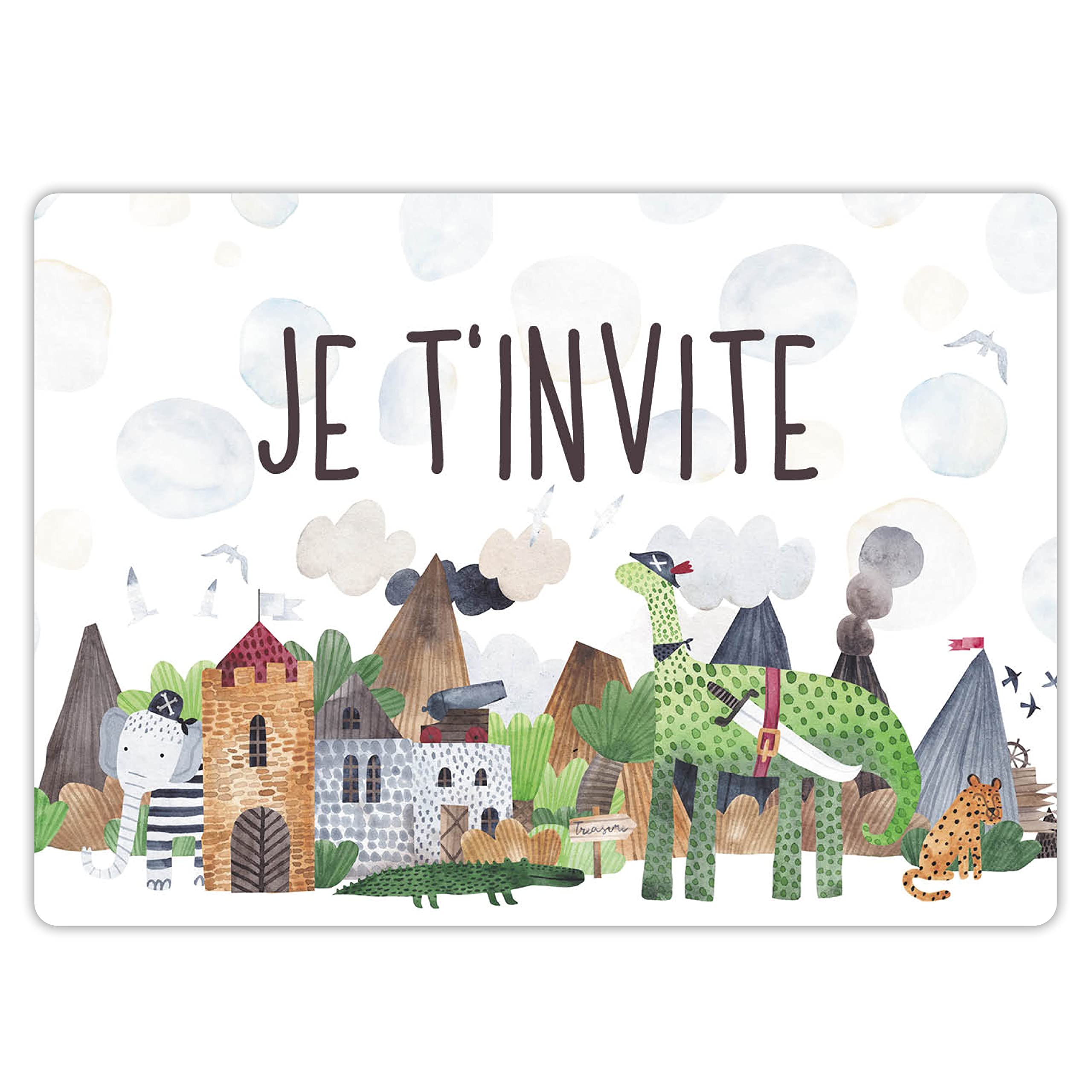Lot De 12 Cartes D'invitation Pour Anniversaire D'enfant Avec Enveloppes Assorties – Invitation Colorée Pour Fête D'anniversaire – Invitations