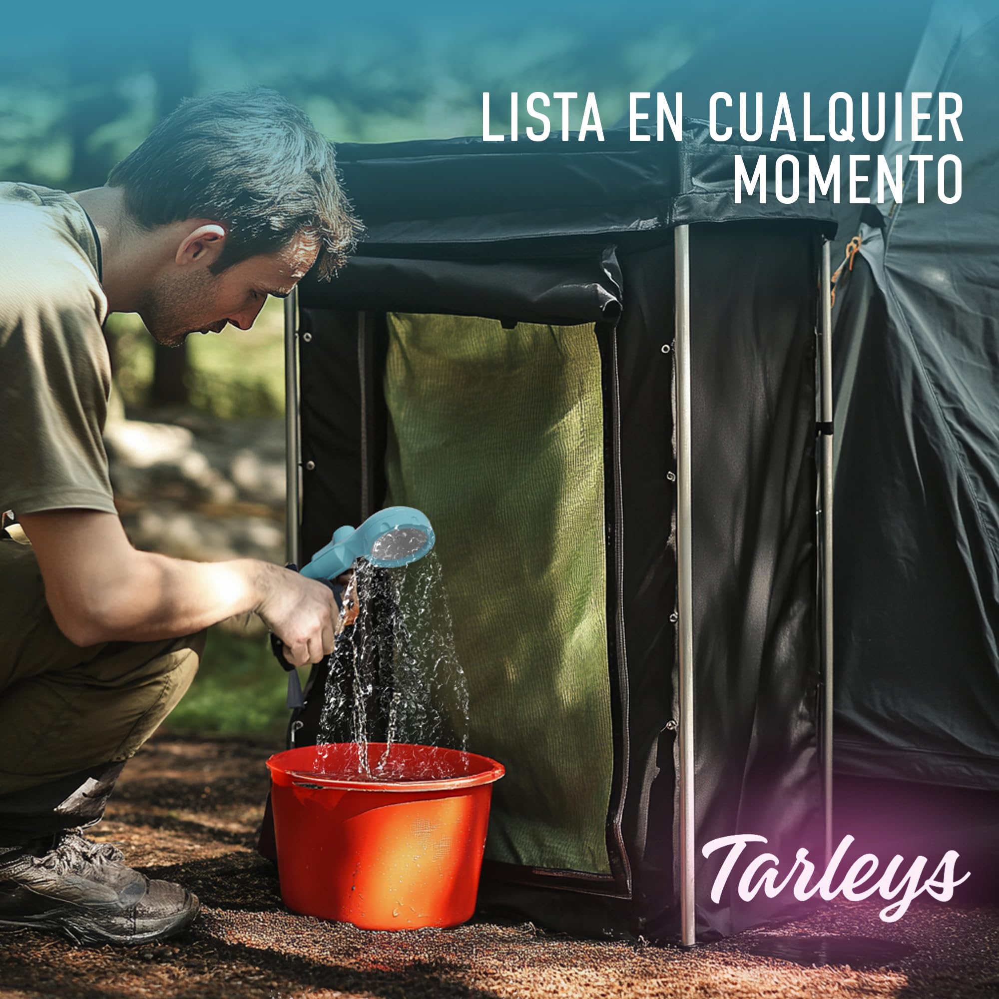 Ducha Portatil Camping - Duchas de Camping al Aire Libre - Duchas Acampada con Bomba IPX7 Impermeable & Batería 4500mAh Recargable - Ducha para Senderismo - Lavado Autos - Mascotas - Baño.