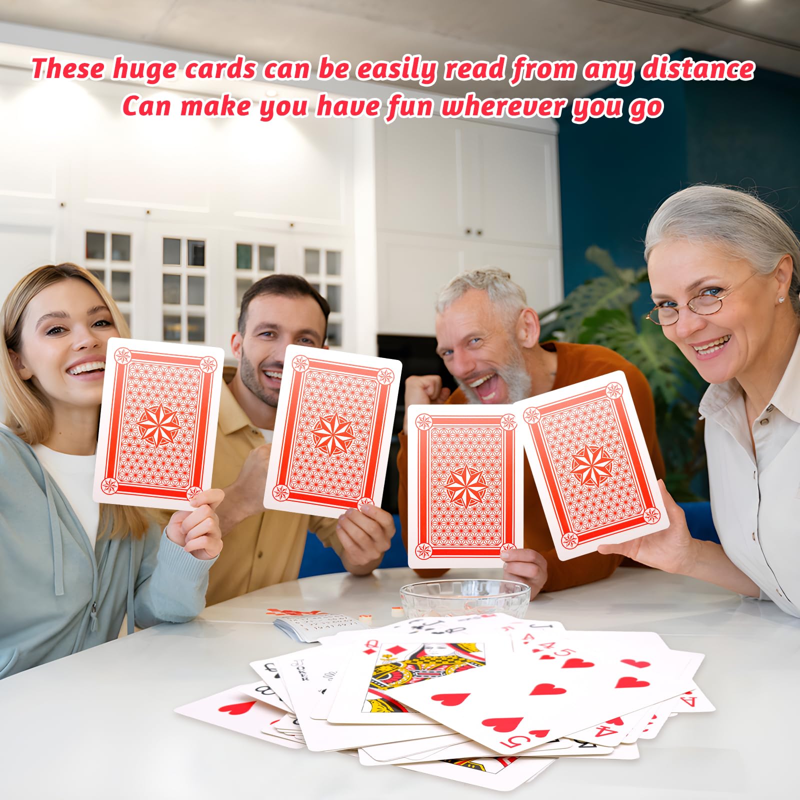 FORYNXHWIN Gigantic Playing Cards, Extra Large 24cm x 17cm Playing Cards - Image 4