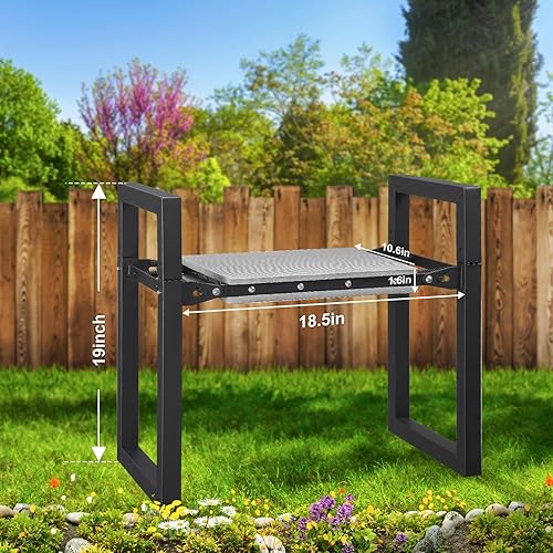 Miniatura 2 de Rodillero y asiento de jardín, taburete de jardín plegable de 400 libras, resistente, protege las rodillas y la espalda, ideal para mujeres, hombres