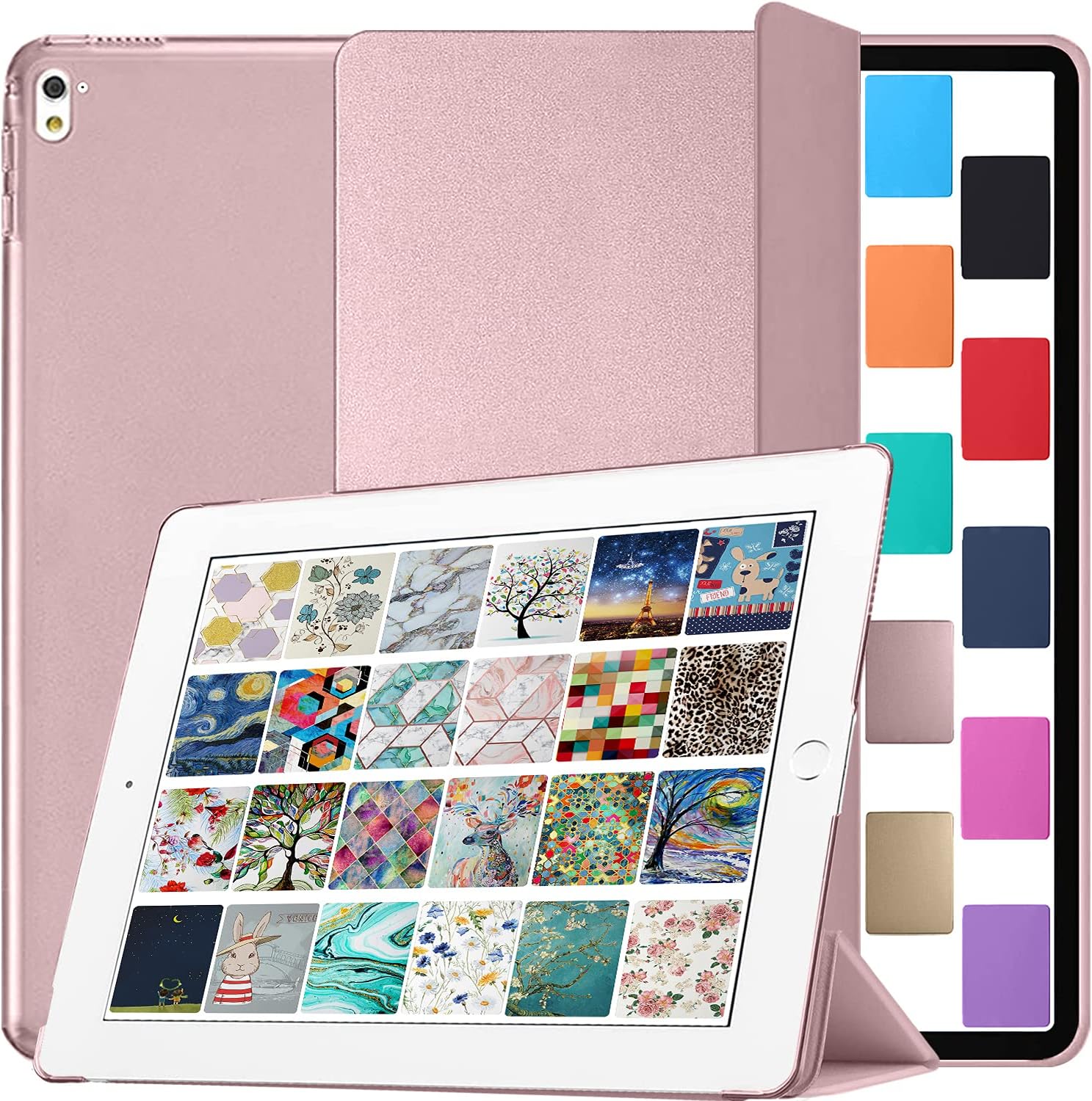 DuraSafe Cases for iPad Pro 9.7 inch 2016 Case A1673 MLMP2LL/A MM172LL/A MLMN2LL/A MLMQ2LL/A A1674 A1675 MLMW2LL/A MLMX2LL/A MM192LL/A MLMV2LL/A MLN02LL/A MLMY2LL/A MLN12LL/A MLPY2LL/A - Rose Gold