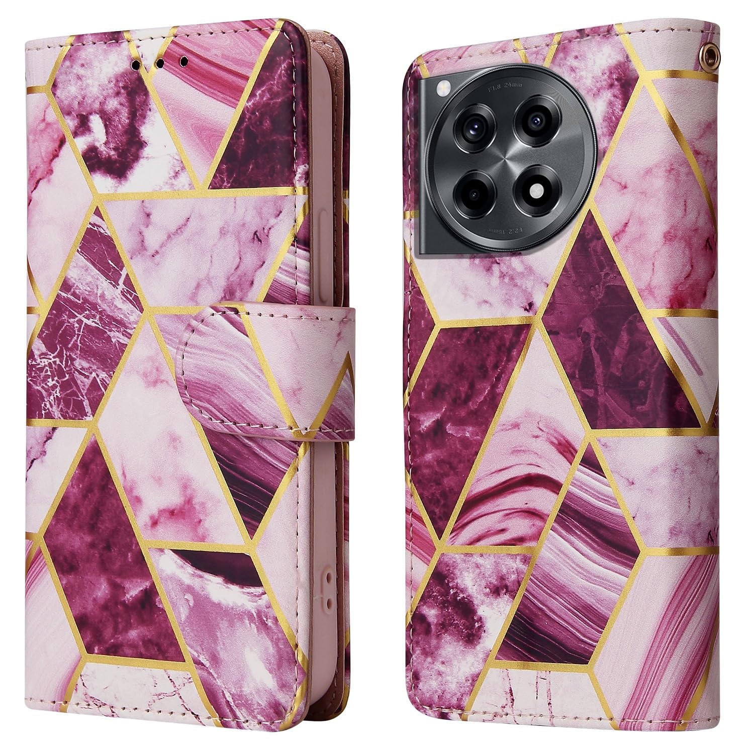 ClickCase Marble Series Faux Leather Back Case Card Holder Wallet with Magnetic Closure Flip Cover for OnePlus 12R 5G (Wine Purple) (B0CVVJSGNF) Amazon Price History, Amazon Price Tracker