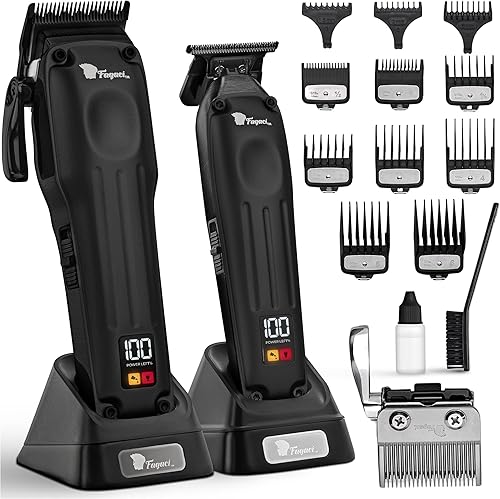 Fagaci Cortadora de pelo profesional para hombres con precisión superior, juego de cortapelos y recortadores de peluquería sin escobillas, kit de