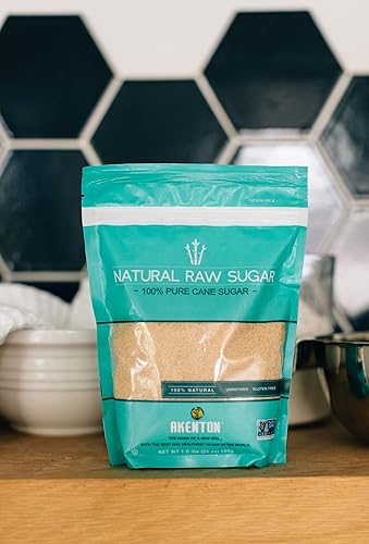 Miniatura 9 de Akenton Natural Raw Cane Sugar, 3 Pound Resealable Bag  100% Natural, Unprocessed, Unbleached, Unrefined Sugar  Gluten-Free, Vegan, Kosher  Non-GMO