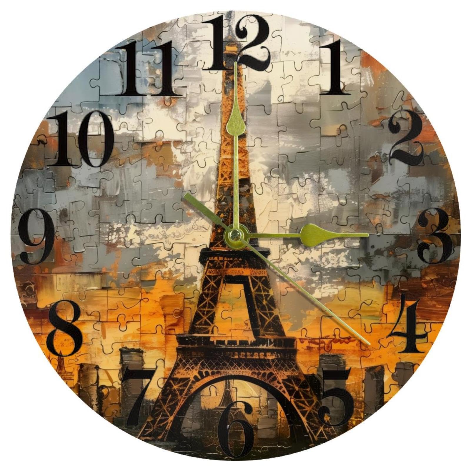 Horloge murale ronde silencieuse Rusti pour instaurer la sérénité à la maison