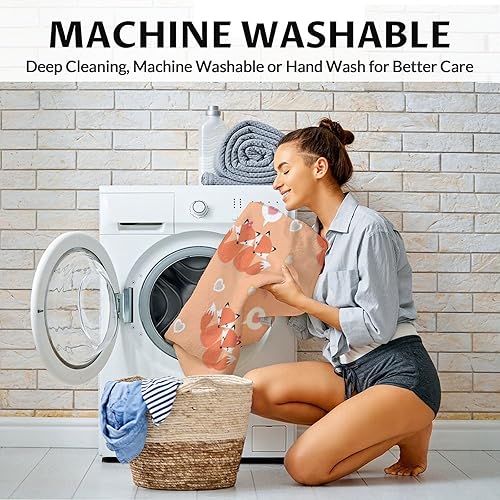 Miniatura 23 de Manta de zorro personalizada con nombre para niñas y niños, suave, mullida y acogedora, manta tamaño regazo de 30 x 40 pulgadas, para sofá, oficina