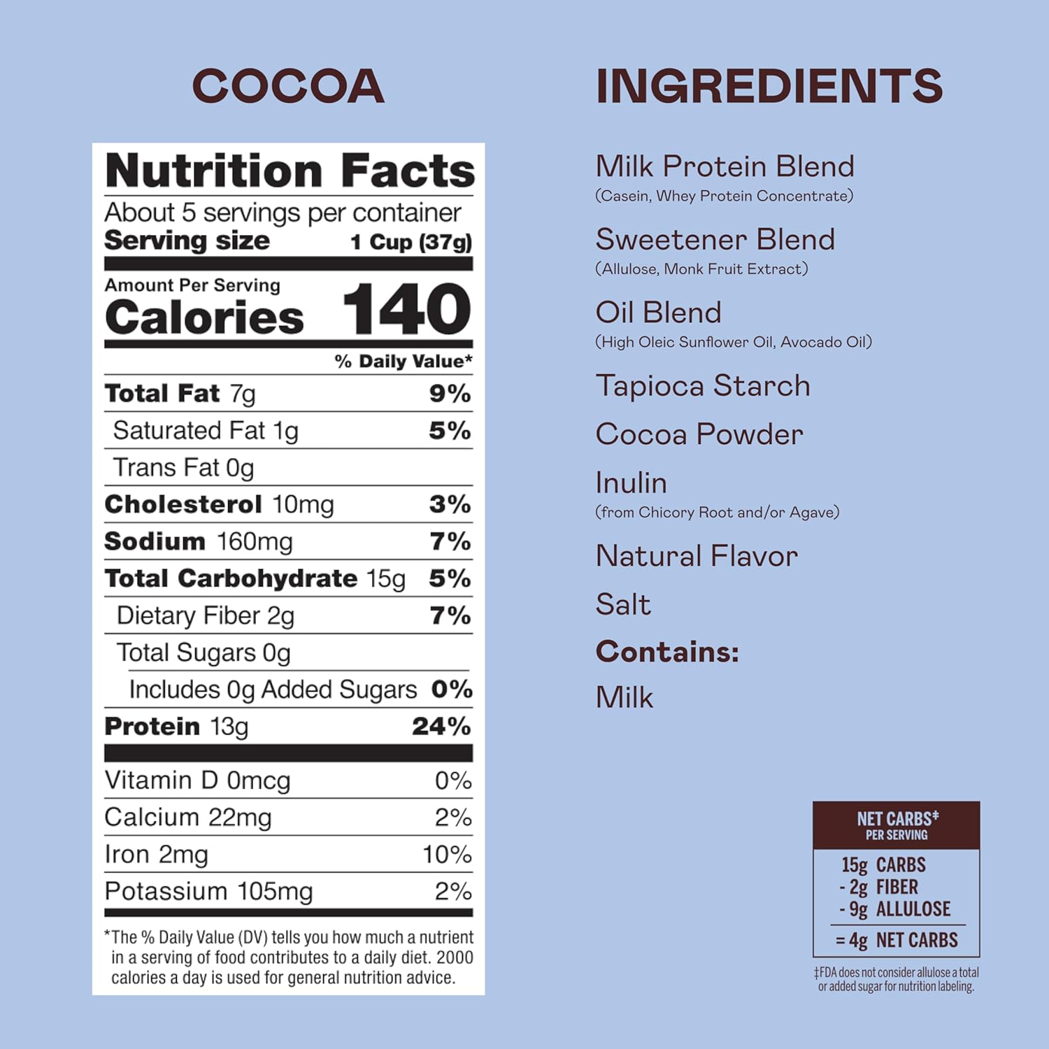 Magic Spoon High Protein Cereal with Exclusive Spoon - Sugar Free Snacks & Breakfast Food - Grain & Gluten Free Cereal - Healthy Snacks - Low Carb & Keto Friendly - 4 Pack, Cocoa