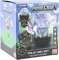 Vista 7 de Paladone Minecraft Creeper & Steve - Proyector de luz nocturna con licencia oficial, accesorio de lámpara de proyección para jugadores, sonidos