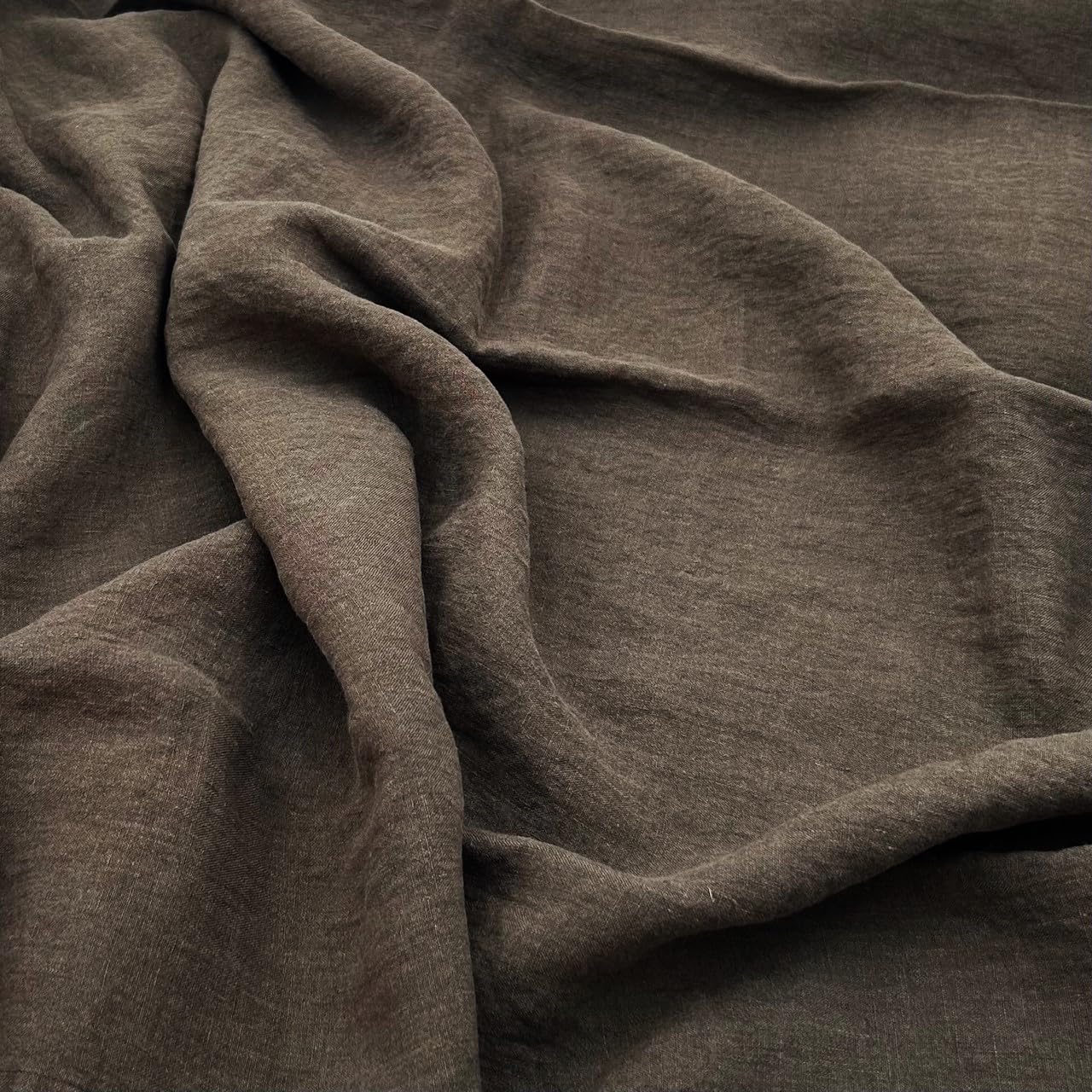 JOWOLLINA Laken Bettlaken Überwurf 100% Leinen Soft Washed Finish180 g/m2 (140x260 cm, Grizzly)