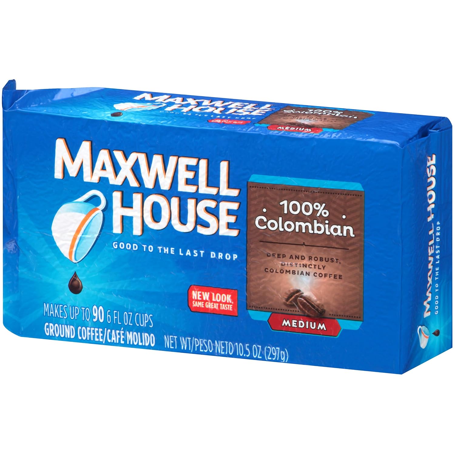 Maxwell House Colombian Blend Ground Coffee, Medium Roast, 10.5 Ounce Vacuum Bag (Pack of 3)