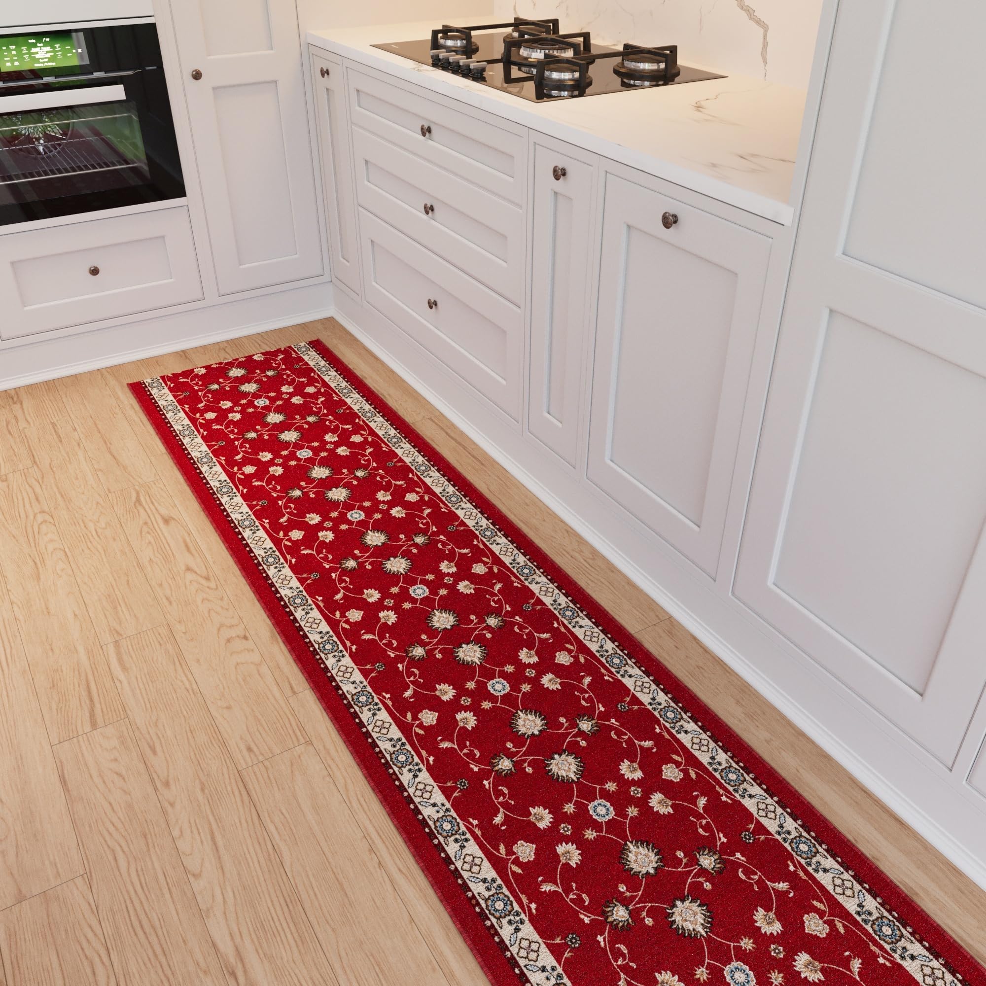 Ottomanson Mud Mat 111 x 2 Indoor Door Mat Machine Washable Soft Non-Slip Rug Quick Dry Low Pile