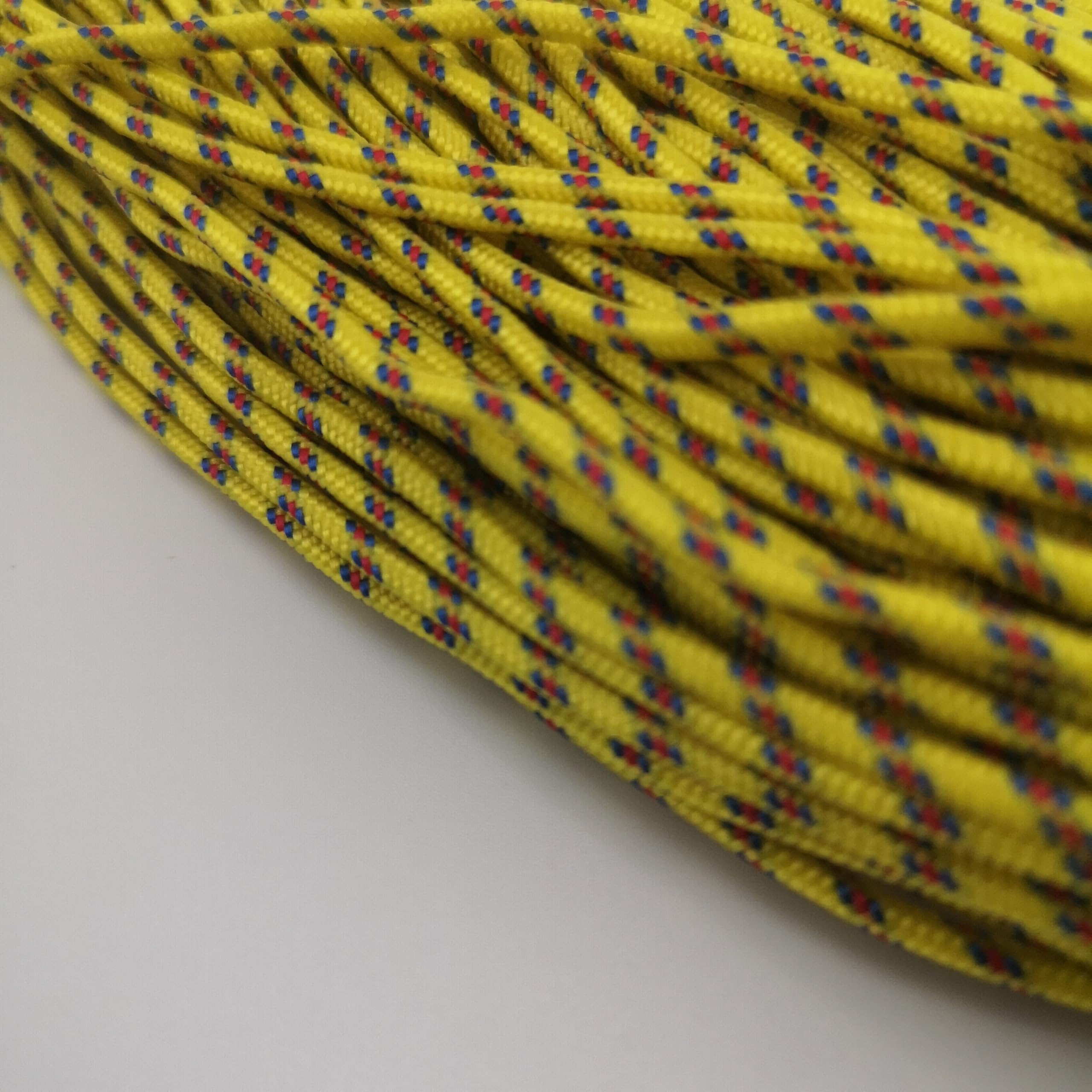 2mm Paracord Rope – Durable Nylon Cord for Crafts & Outdoor Gear - For Hiking, Camping, Tent, Crafting, DIY, Bushcraft, Lanyard, DIY (Yellow/Red, 10 meters) — image 1