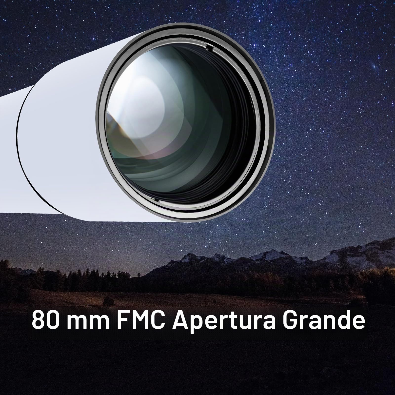 SOLOMARK Telescopios para adultos Astronomía, 80 mm Apertura 900 mm Refractor Telescopio para niños, compacto y portátil de viaje con bolsa de transporte