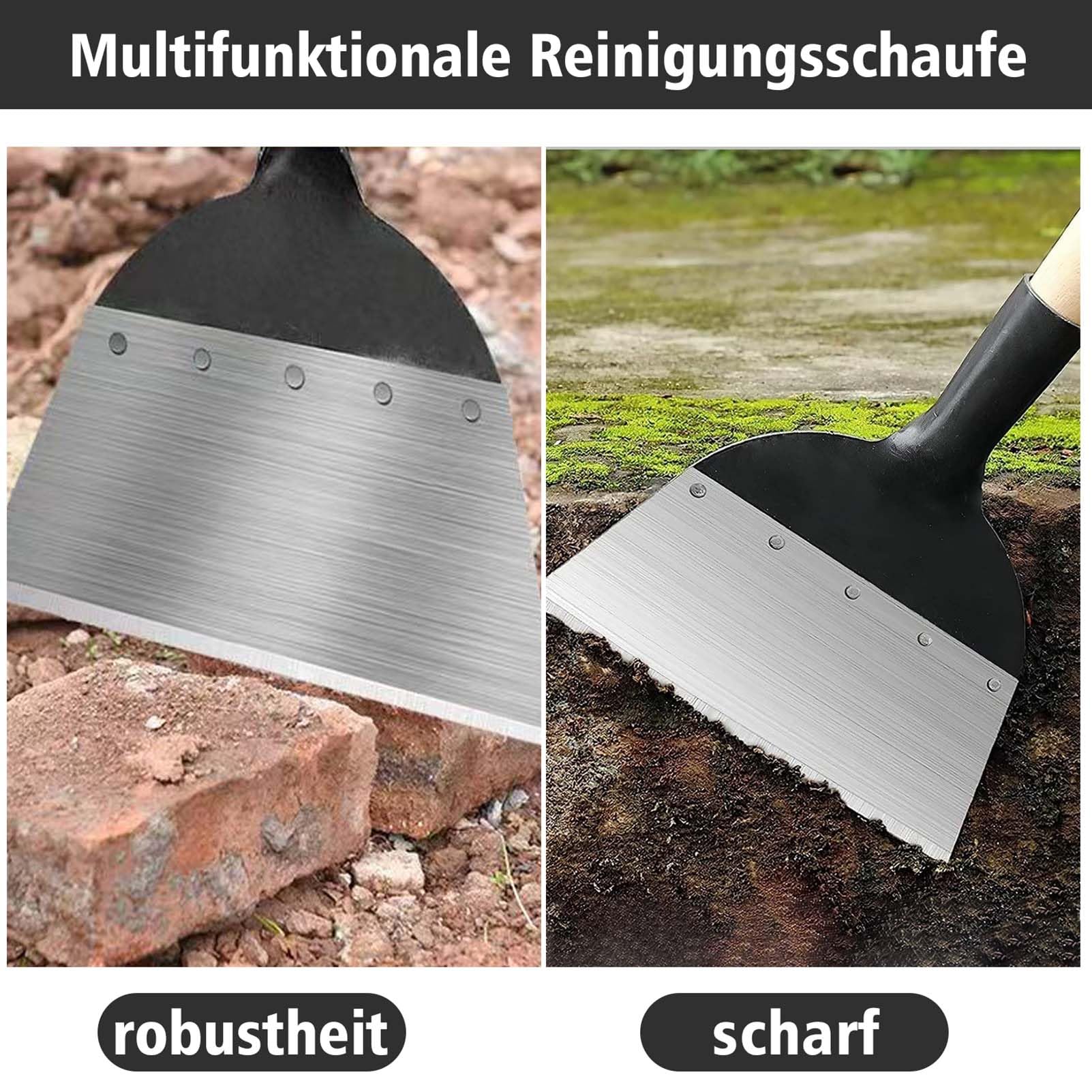 Pala Da Giardino In Acciaio 21cm - Multiuso Per Agricoltura, Pulizia Neve E Sbrinamento - Foto 13