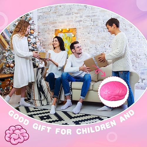 Miniatura 5 de 30 bolas de estrés cerebral para Halloween, juguete para apretar de 2.76 pulgadas, bola de presión muscular de la mano, divertido juguete para