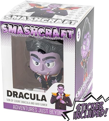 Miniatura 2 de Dracula - Figura coleccionable de resina pintada en caja de 4 pulgadas, color morado bígaro