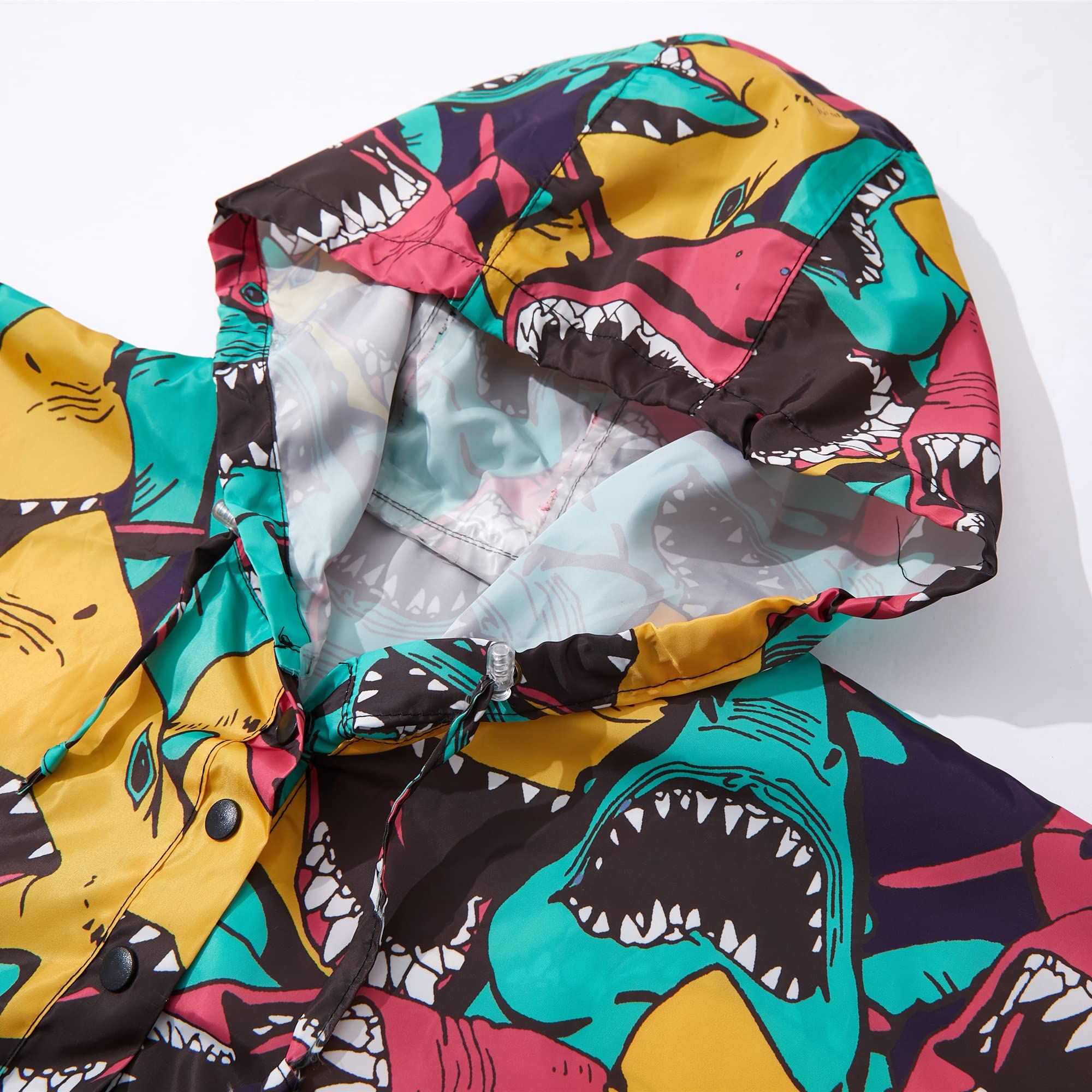 QIKADO Poncho Antipioggia Bambino, Poncho Pioggia Bambina con Cappuccio e Bottoni Portatile