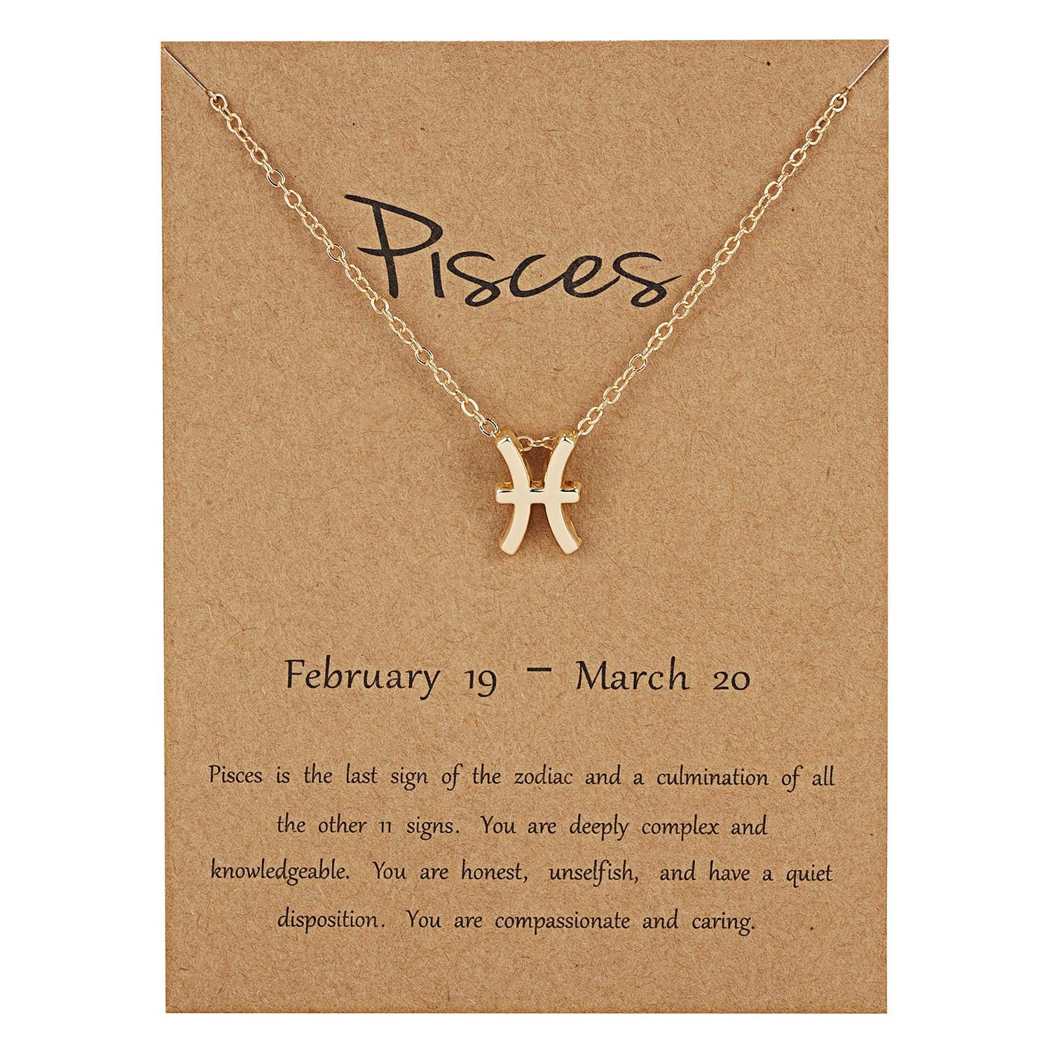 Elegant Zodiac Sign Pendant - Pisces | Women Jewelry | Girls Fashion Accessories | Pendants for Women | Unique Jewelry for Her | Fashion Pendants