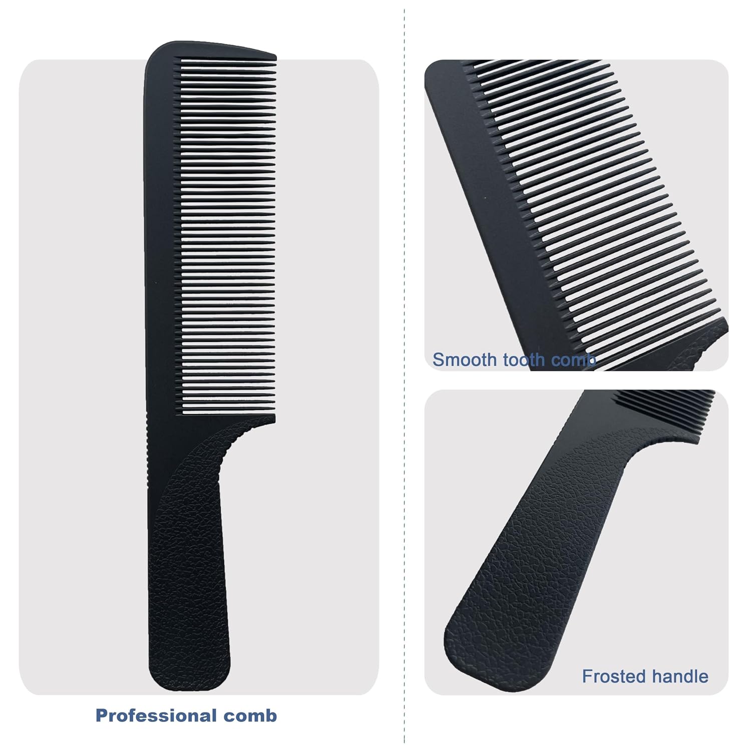 3 Pcs Barber Fade Combs, barber accessories，Professional Hair Cutting Blending Comb, Heat Resistant Flat Top Comb for Men Salon Hairdresser Styling Tools,for Home, Hair Salon
