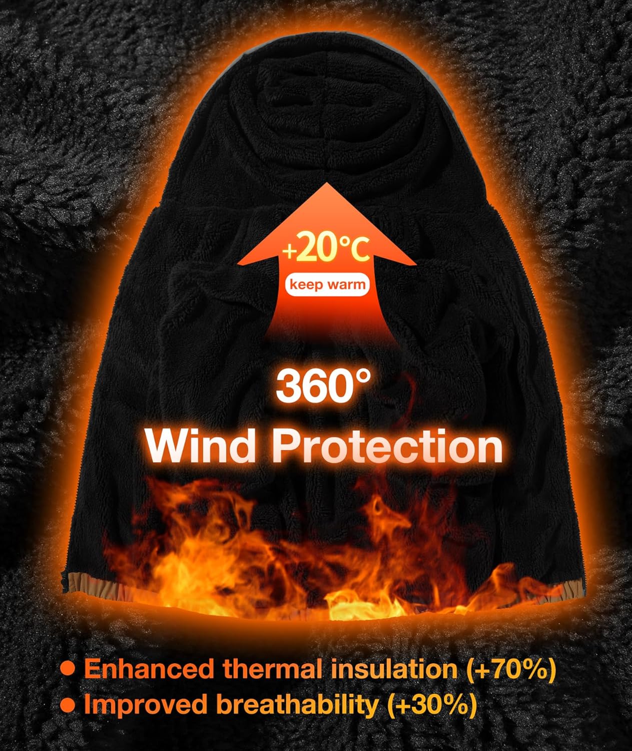 ZITY Boys Fleece Jacket Sherpa Lined Hoodie Zip Up Sweatshirts Windproof Outerwear Warm Autumn Winter Coat 6-15 Years - Image 3