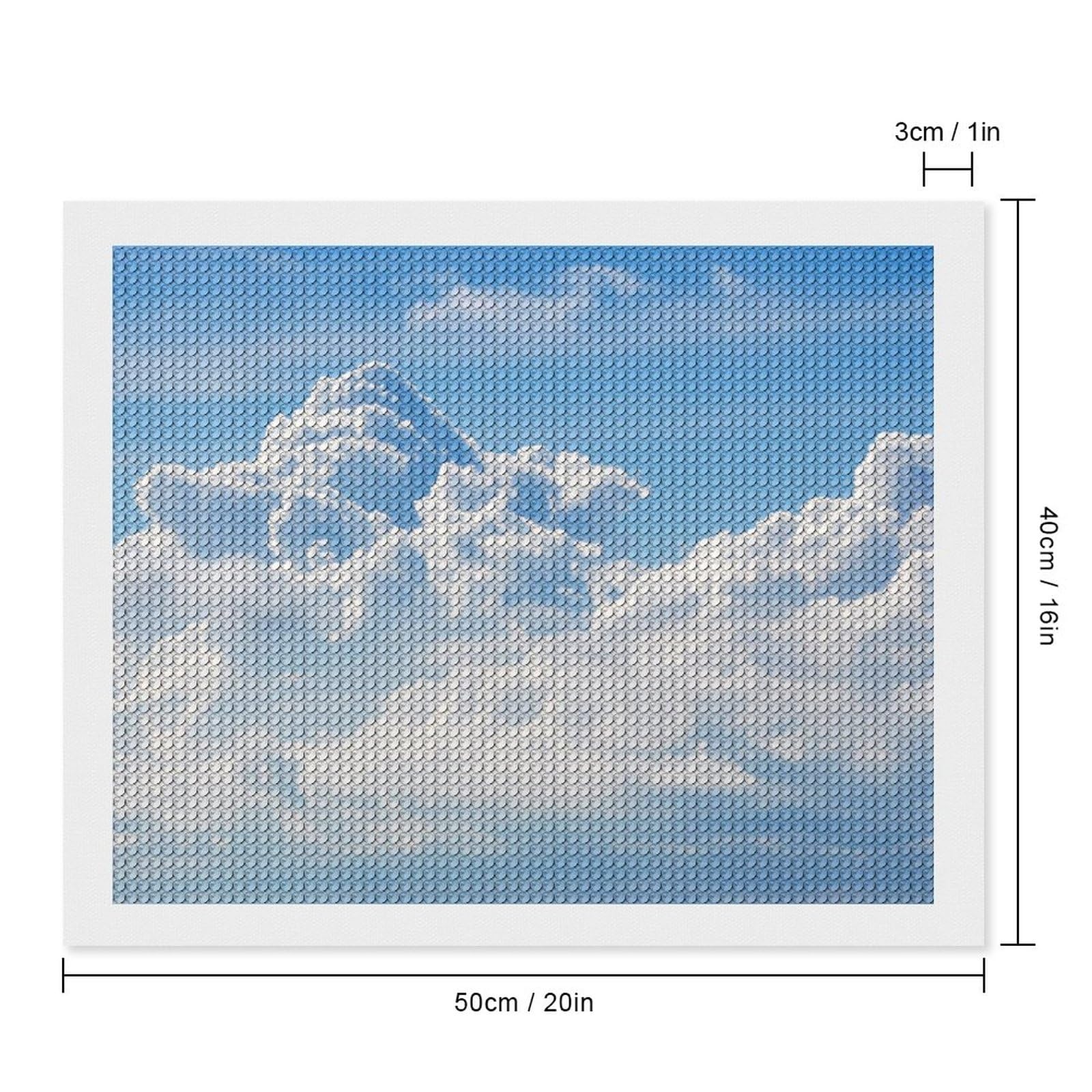 Amazon | ダイヤモンドアート キット 空に大きな白い雲 ダイアモンド