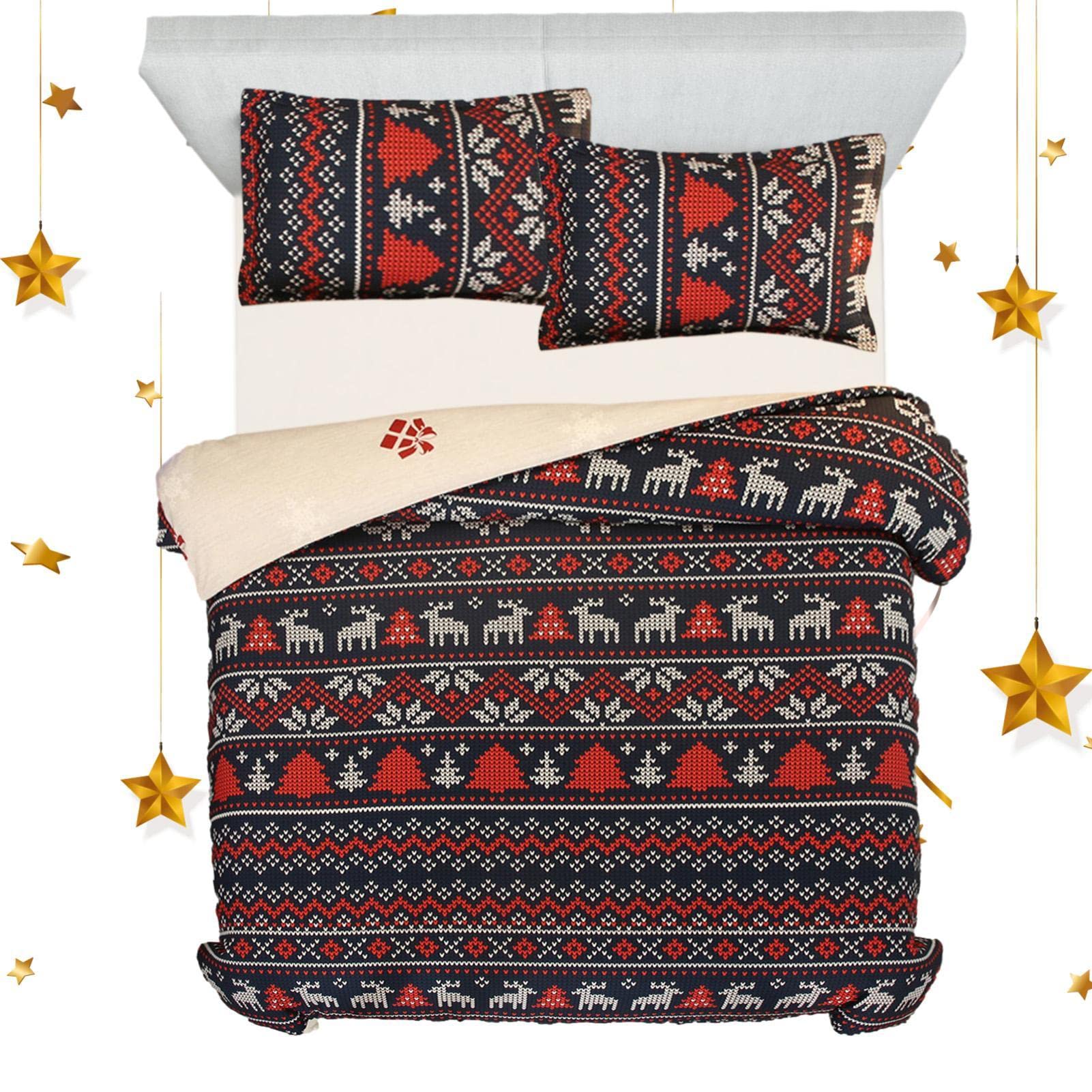 Lit en microfibre douce pour des vacances d'hiver cocooning au coin du feu