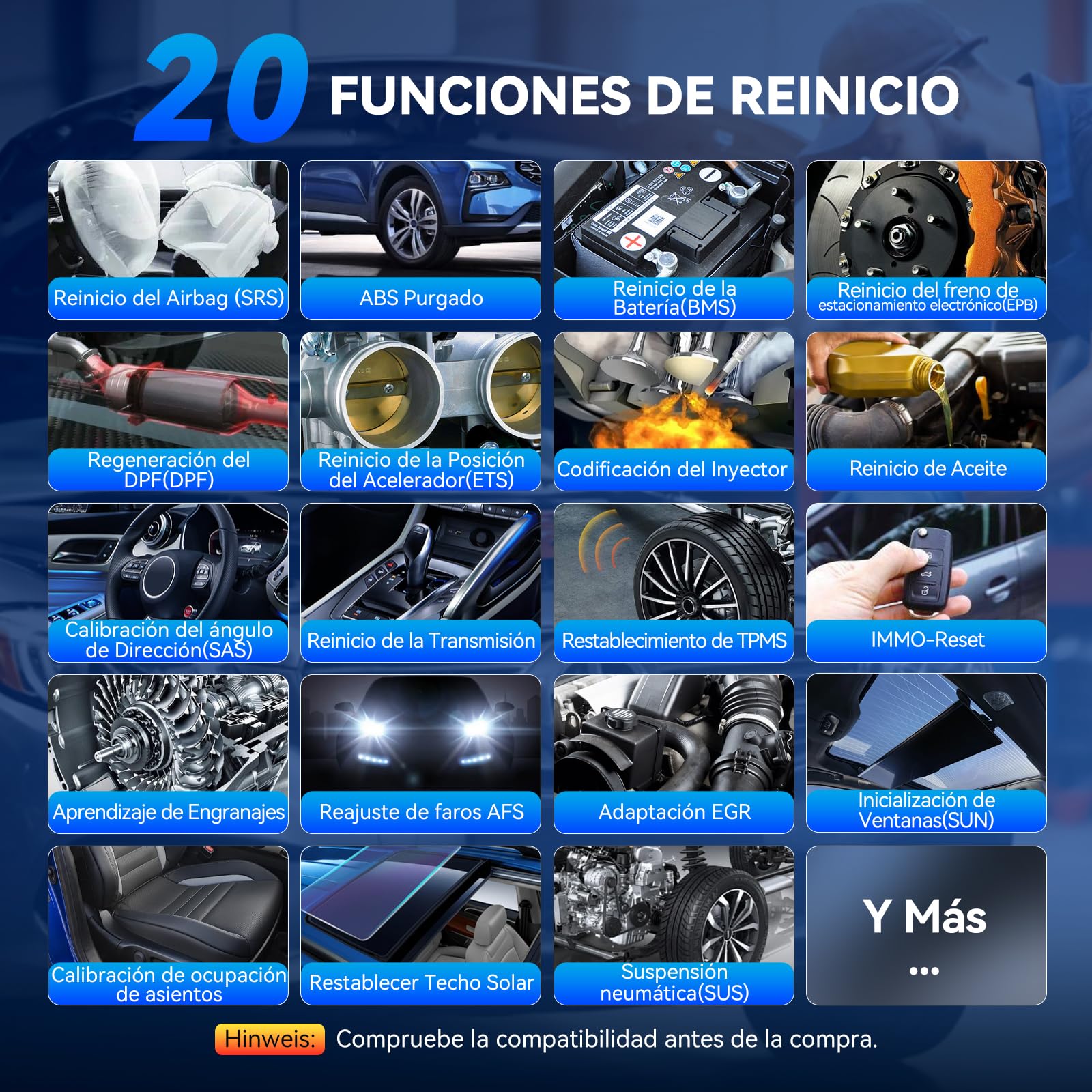 OBD2 Diagnosis, MUCAR 682 Diagnosis Coche Multimarca de Todos Sistema, Diagnosis Coche con 20 Funciones de Reinicio/Vin Automático/Prueba Activa-Actualización Gratuita