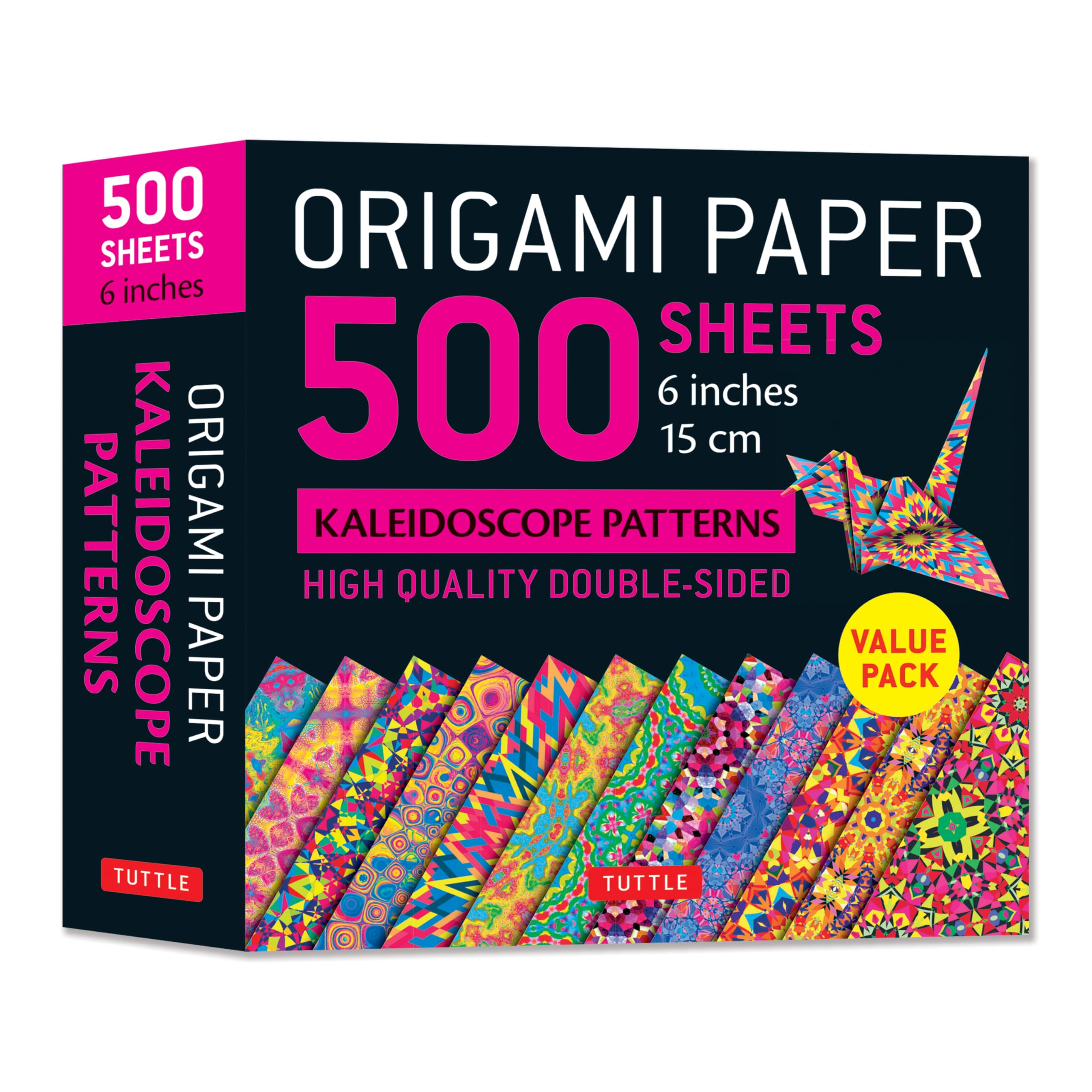 Origami Paper 500 sheets Kaleidoscope Patterns 6" (15 cm): Tuttle Origami Paper: Double-Sided Origami Sheets Printed with 12 Different Designs (Instructions for 6 Projects Included) (Tuttle Specials)