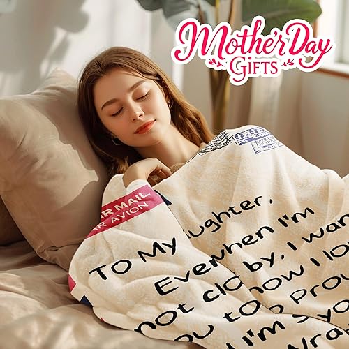 Miniatura 2 de UFOORO Manta de regalo para papá, manta de forro polar suave para hija en Navidad, Día de la Madre, cumpleaños, regalo sincero de papá a hija, el