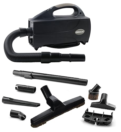 Oreck Compact Canister Vacuum Cleaner, Portable Handheld Vacuum for Carpet and Hard Floors, Lightweight, Powerful Suction with Versatile Tools, Corded Canister Vacuum Cleaners for Home Use