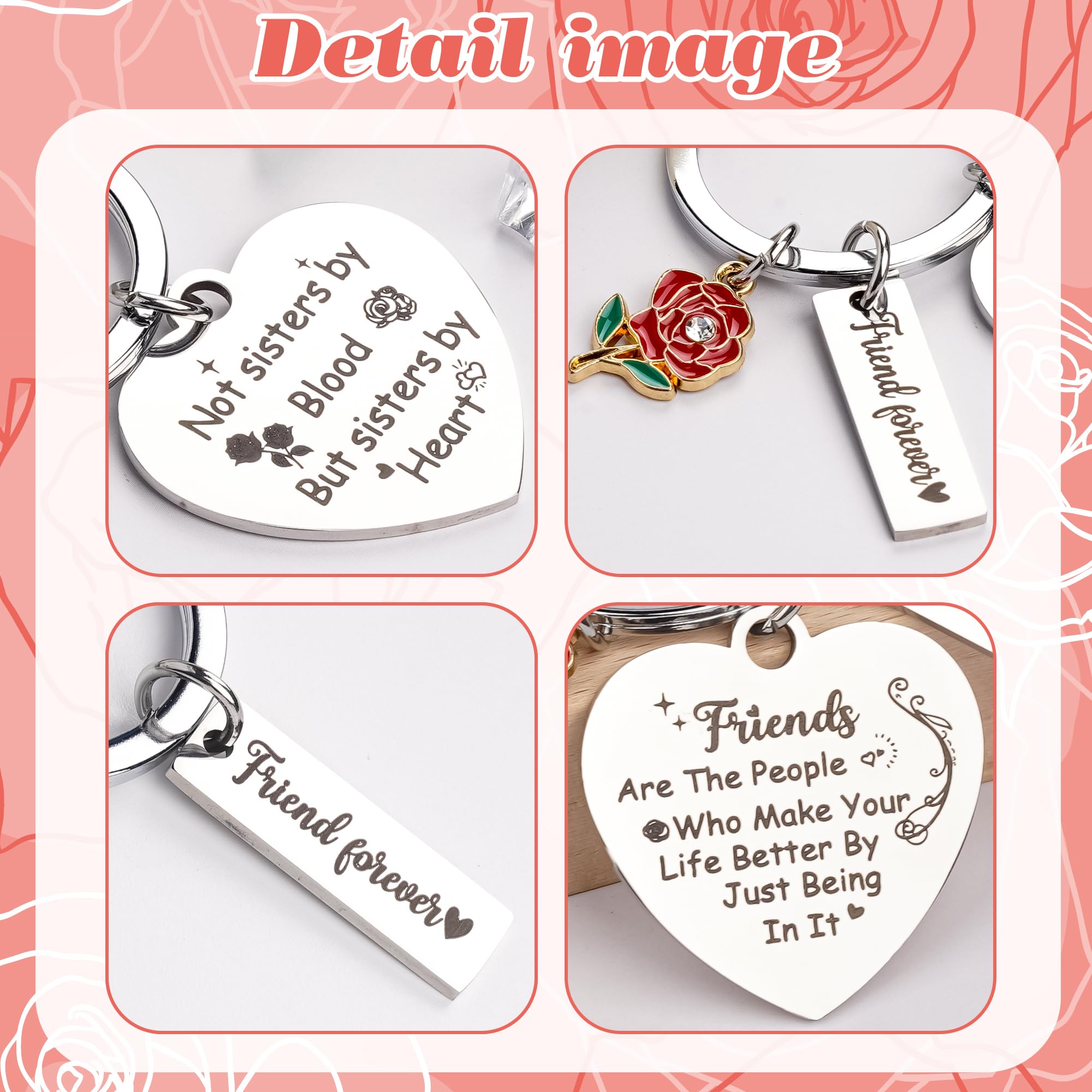 Llavero de amistad para mujeres, hermanas, mejores amigas, para adolescentes, regalo de cumpleaños, Navidad, graduación