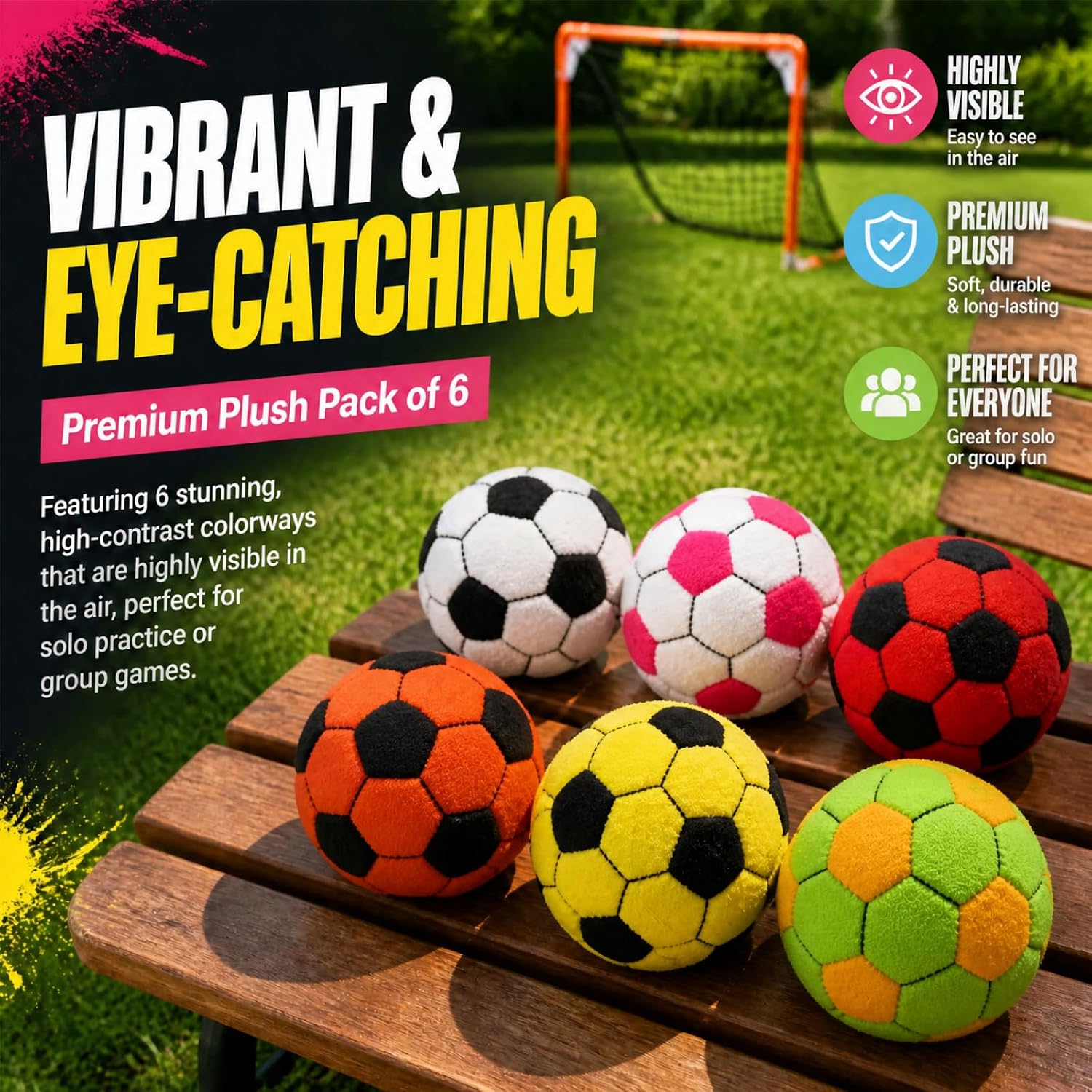 2026 New Upgraded Footbag, Colorful Soccer Footbag for Adults, Beginners, Durable Juggling Balls for Style Games, Tricks, Outdoor Games, Portable Kick Balls 6 Packs image 5