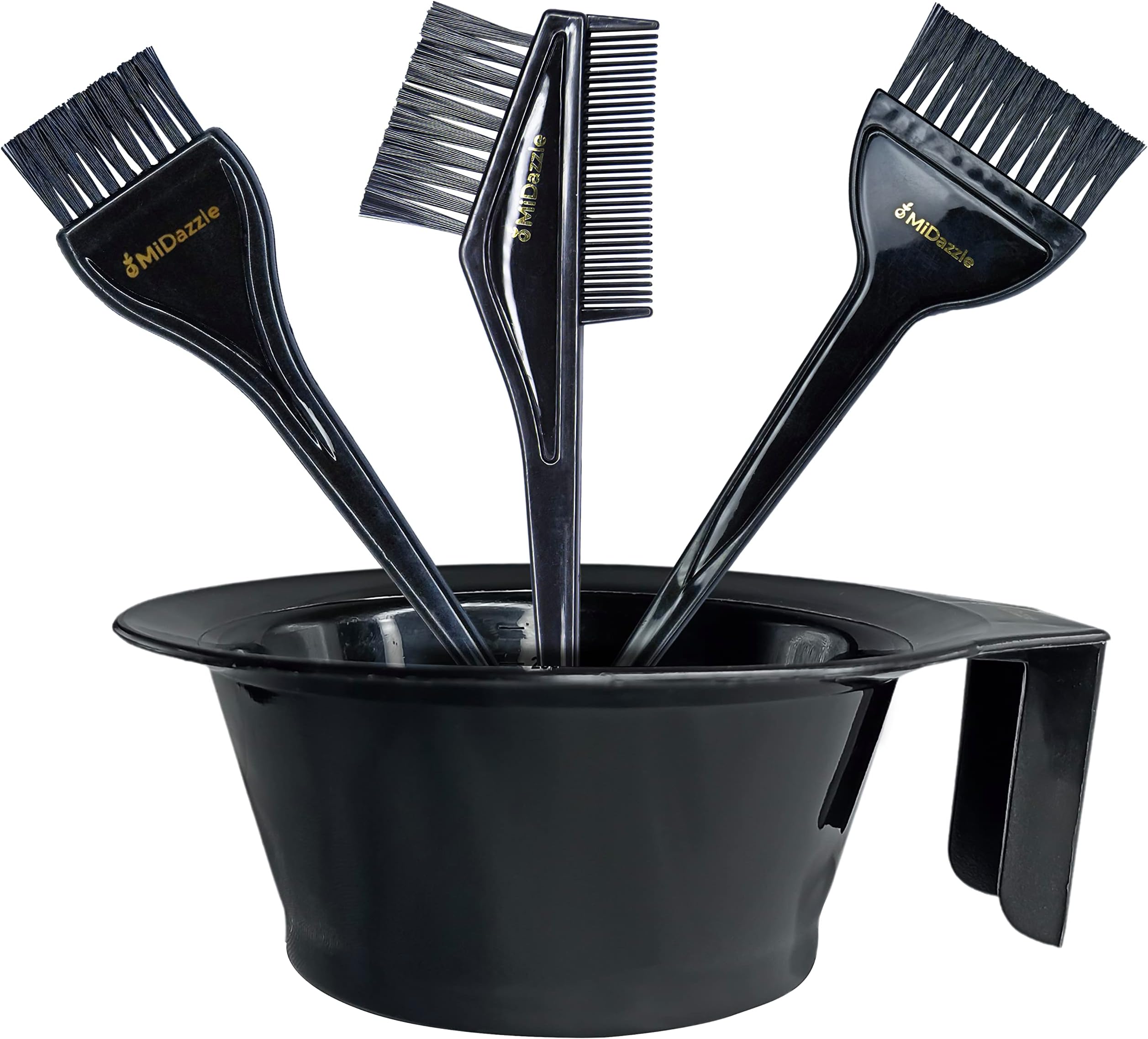 Omidazzle Professional Use Hair Coloring Dyeing Kit Brush with Bowl (Black)