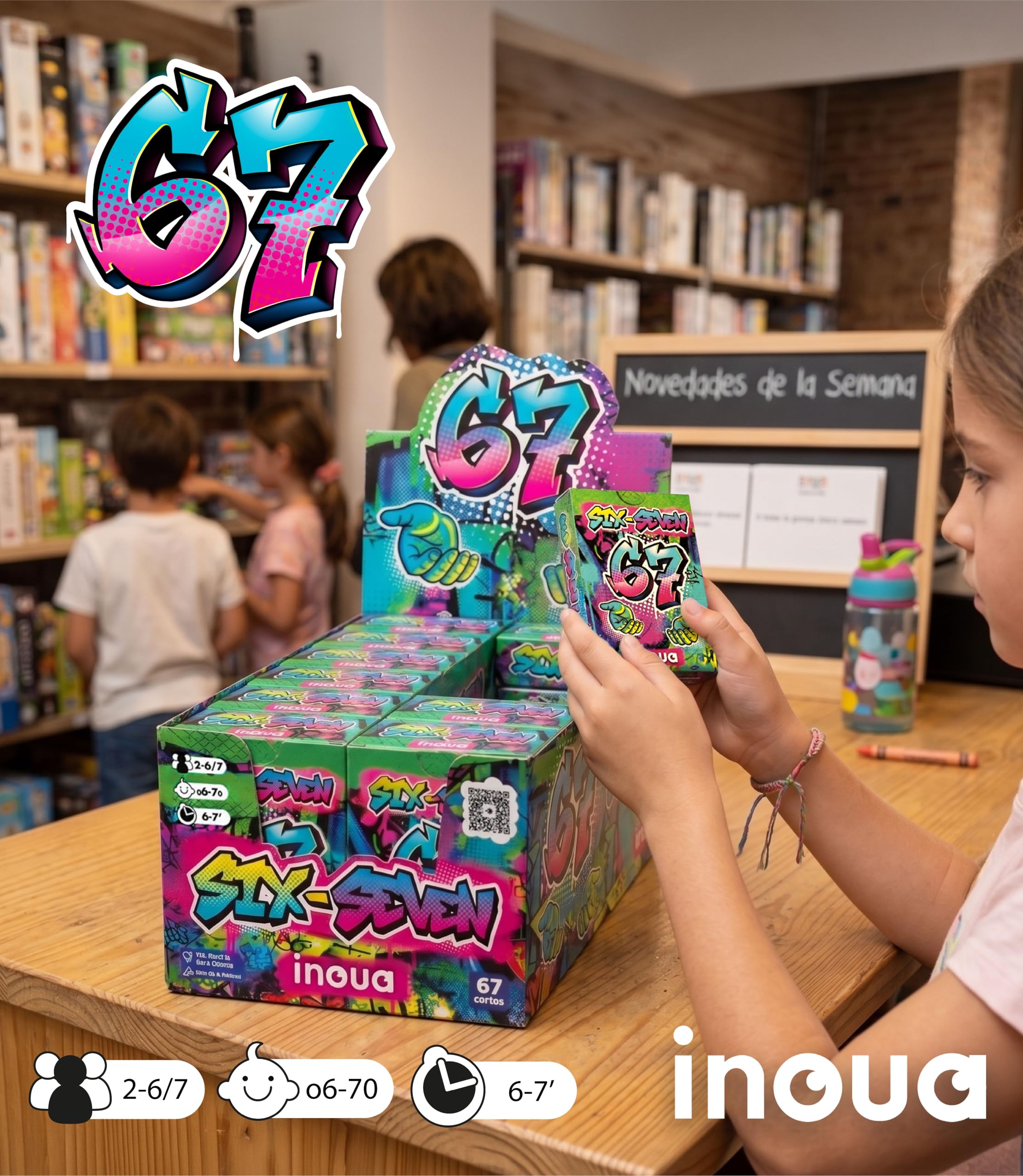 Pack 12 Juegos de Cartas Rápidos 6-7 para Tiendas o Regalo | Juego Familiar Infantil de Reflejos, Velocidad y Atención | Partidas de 6-7' | 2-7 Jugadores | Formato Portátil | Idiomas ES-EN-FR-PT