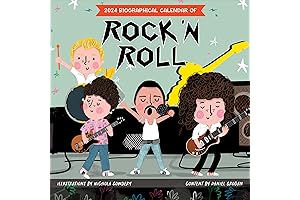 TF Publishing 2024 Rock n Roll Biographies Favorites Wall Calendar